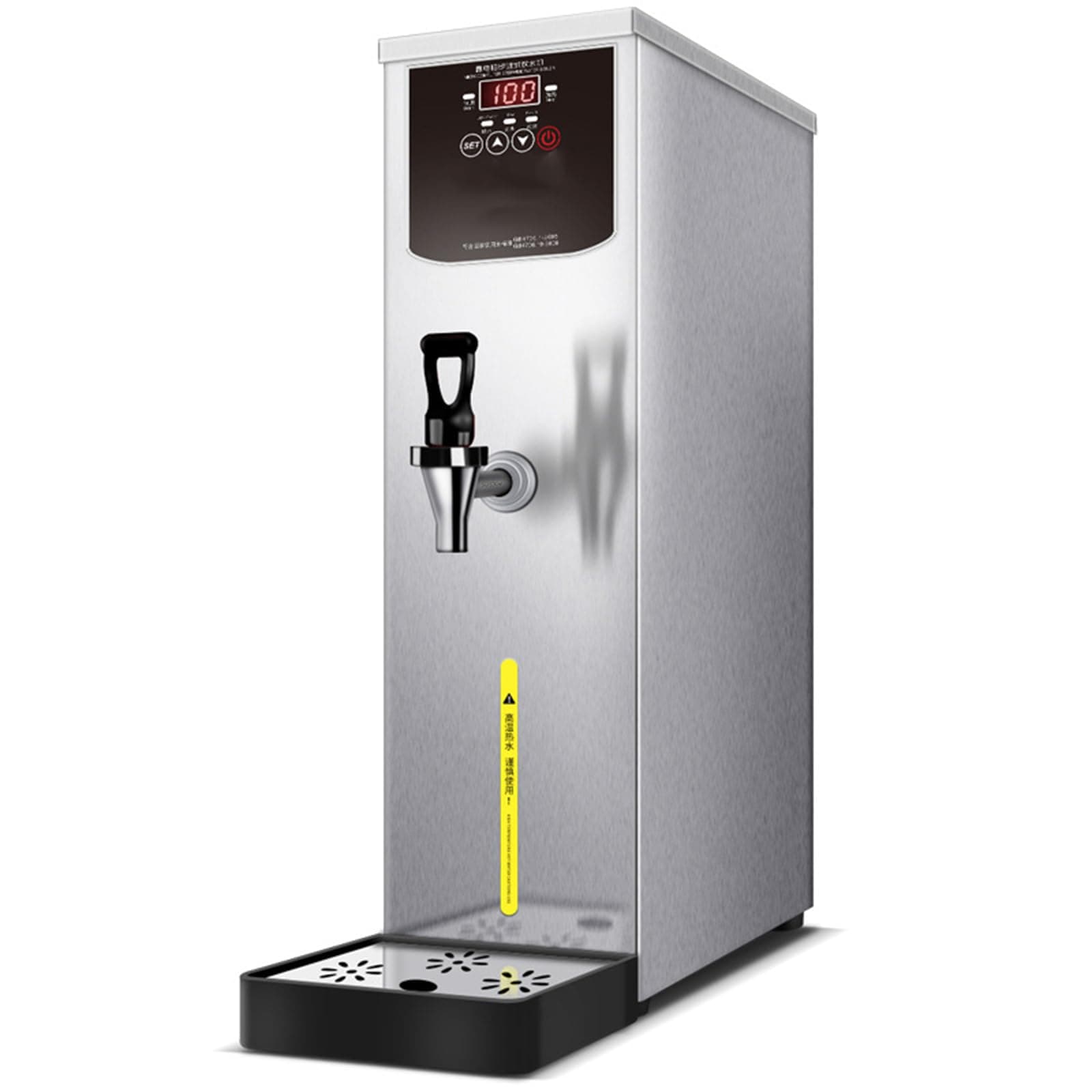 40-100℃ Commercial Steam Water Boiling Machine,Hot Water Dispense Boiler with LCD Screen Displays Real-Time Temperature,Suitable for Bubble Tea Stores Coffee Shops Snack Stores (10L)