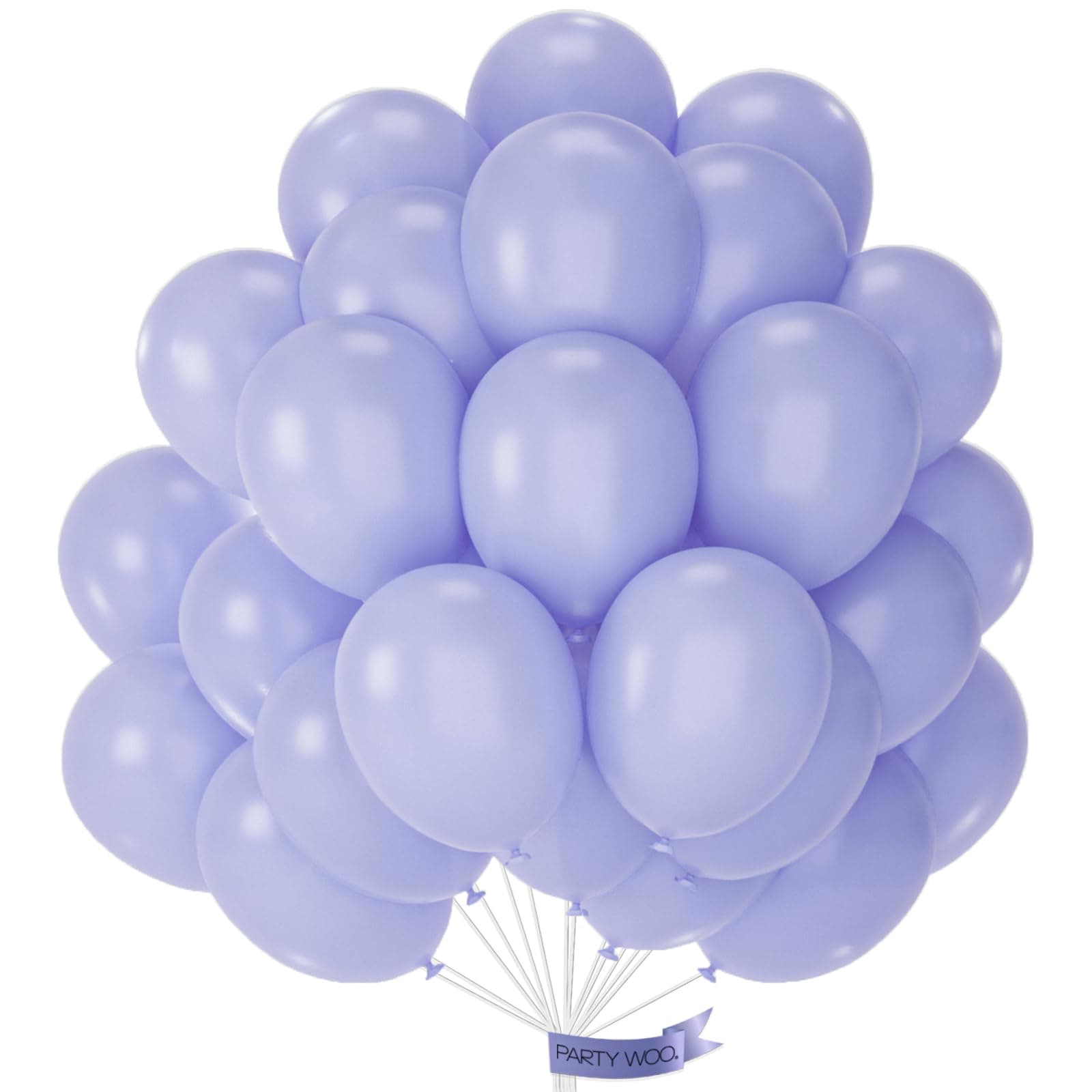 PartyWoo Lila Balloons, 50 pcs 12 Inch Lavender Blue Balloons, Dusty Blue Balloons for Balloon Garland or Balloon Arch as Party Decorations, Birthday Decorations, Wedding Decorations, Blue-F49