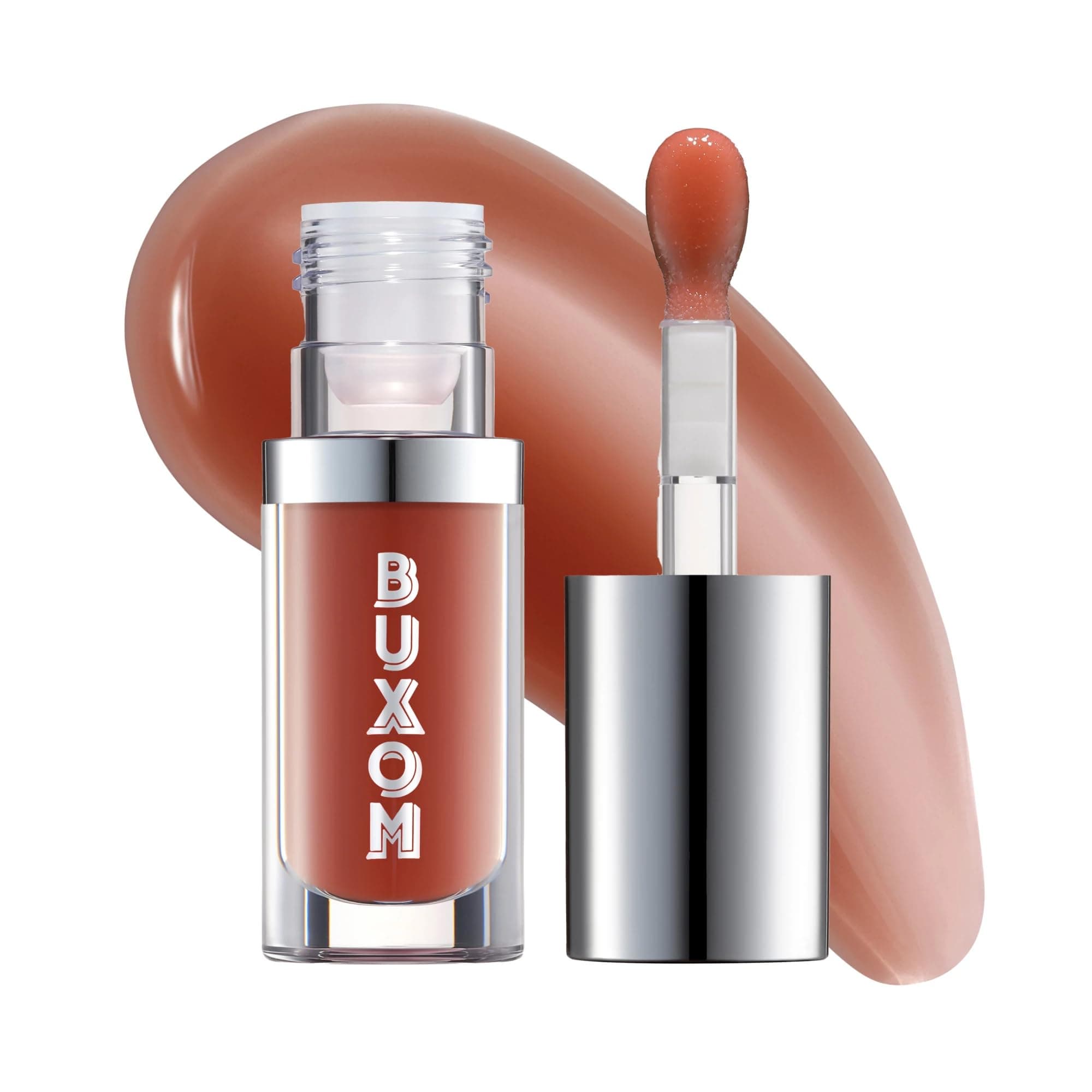 Buxom Full On Glossy Lip Oil - Non-Sticky, All-Day Juicy Hydration & Instant Plumping - Lightweight, Comfortable Wear, Infused with Unique Peptide Complex for Soft Lips (Moscow Mule - Deep Nude)