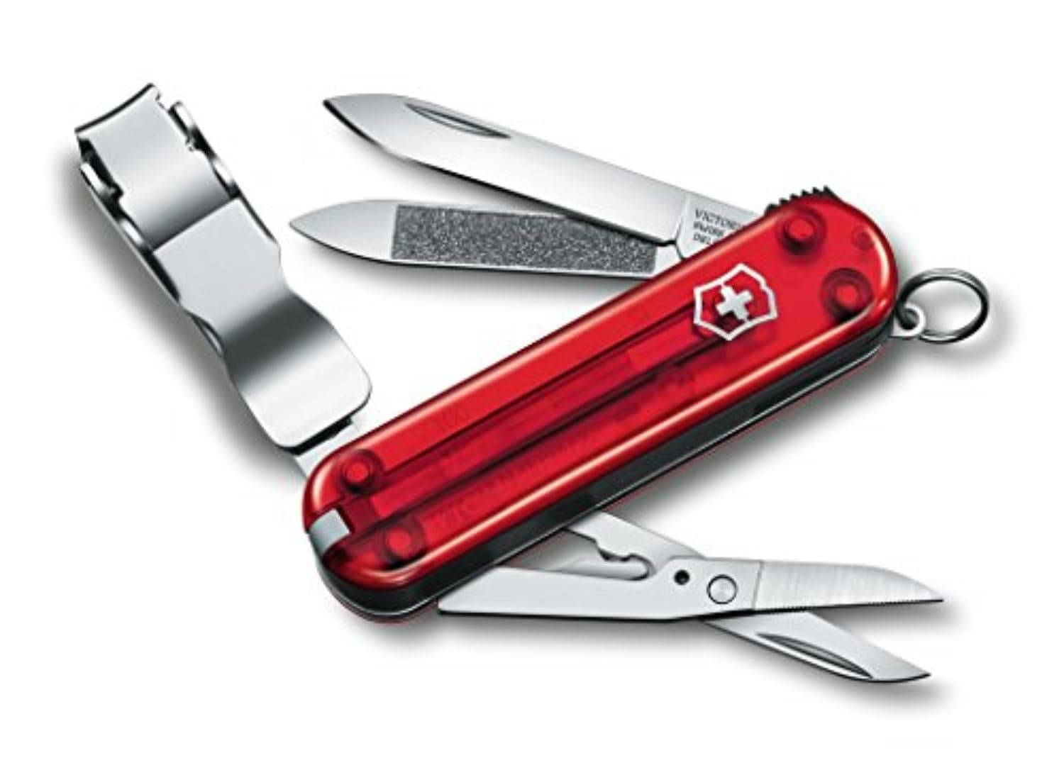Victorinox Nail Clip 580 8 Function Swiss Army Pocket Knife, Ruby