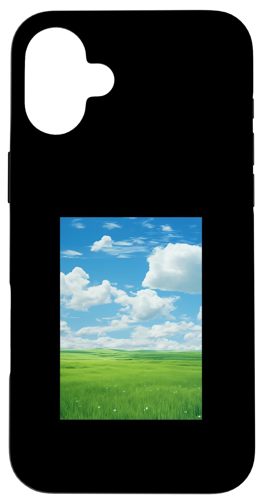 Frutiger Aero: Field Clouds Sky is Blue Case for iPhone 16 Plus