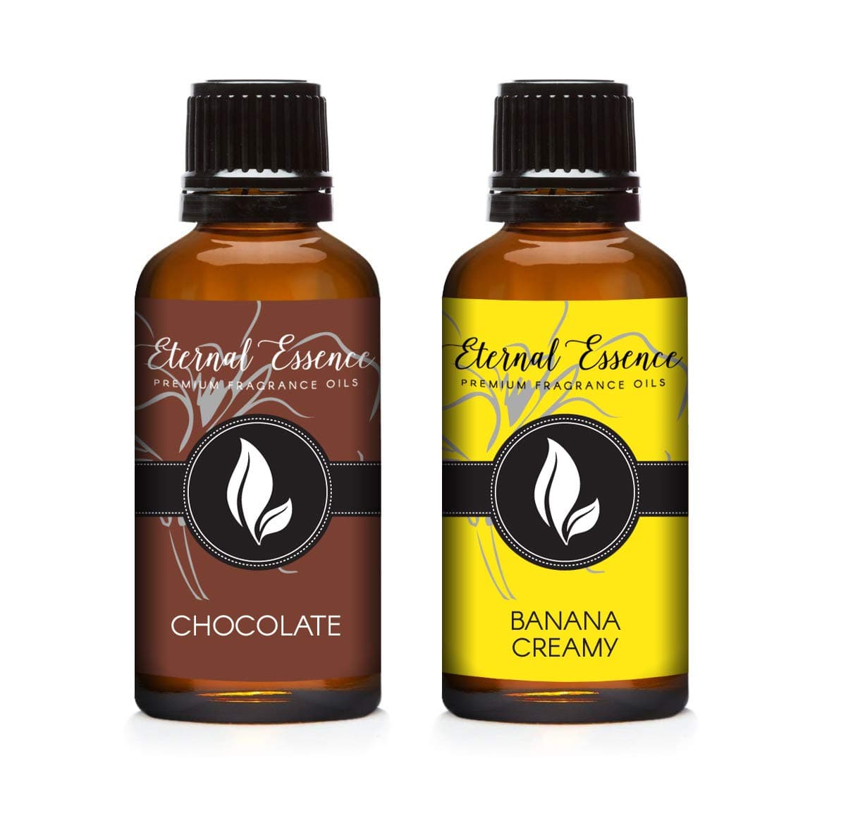 Eternal Essence Oils 2 Pack 30ml Premium Fragrance Oil - Chocolate & Banana Creamy - for Candle, Soap Making, Aromatherapy, Diffusers, Home Care, & Humidifiers