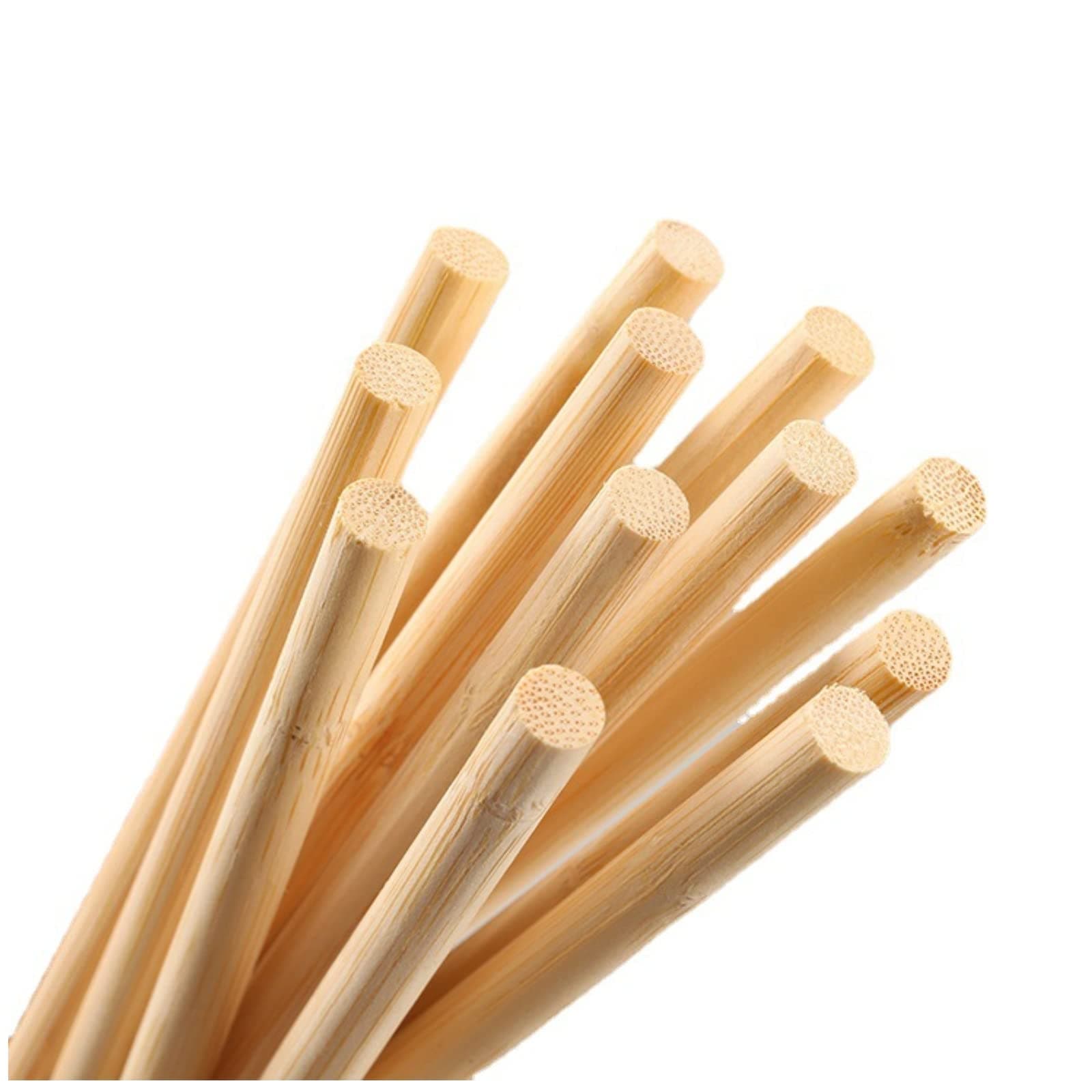 HOPELF 10 Pieces Wooden Dowel Rods Wooden Rods - 1/2 X 36" Bamboo Sticks - for Crafts, Variety of Wooden Dowel Rods, Wooden Rods, Flag Rods, Diye