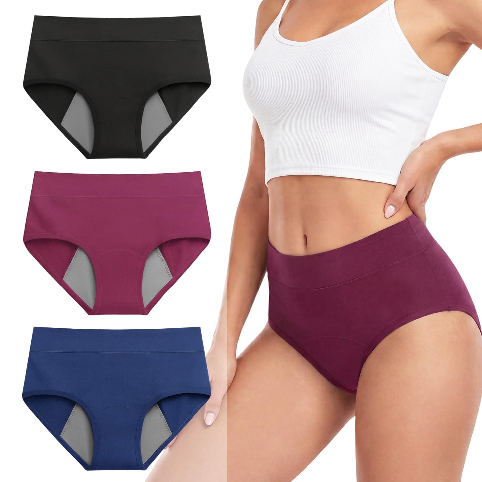 Incontinence Underwear for Women, Cotton Leakproof Period Panties