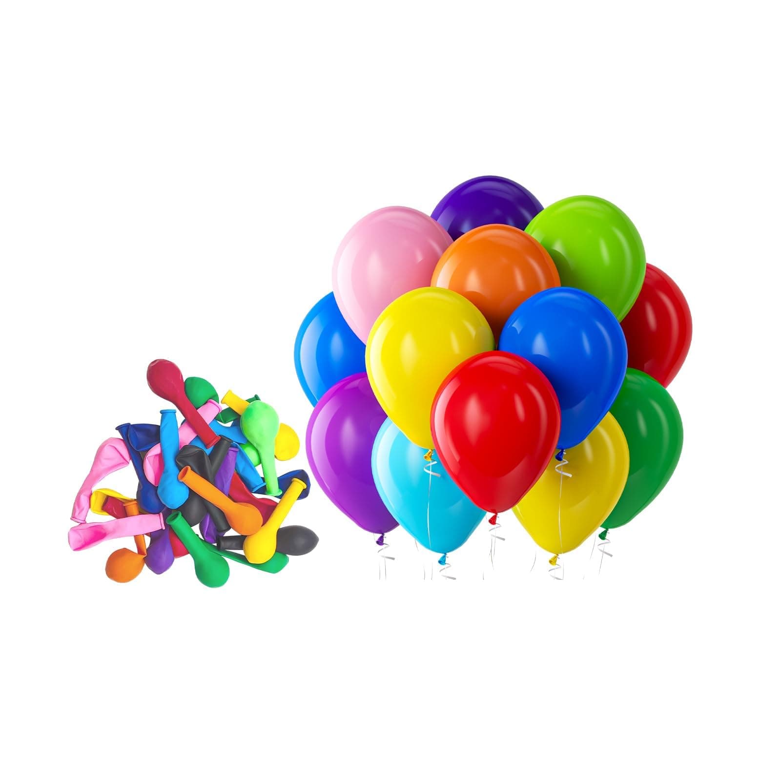 Bezente Assorted Rainbow Latex Balloons - 150 Pack 5 inch Multicolor Helium Balloons for Birthday Baby Shower Wedding Rainbow Party Decorations