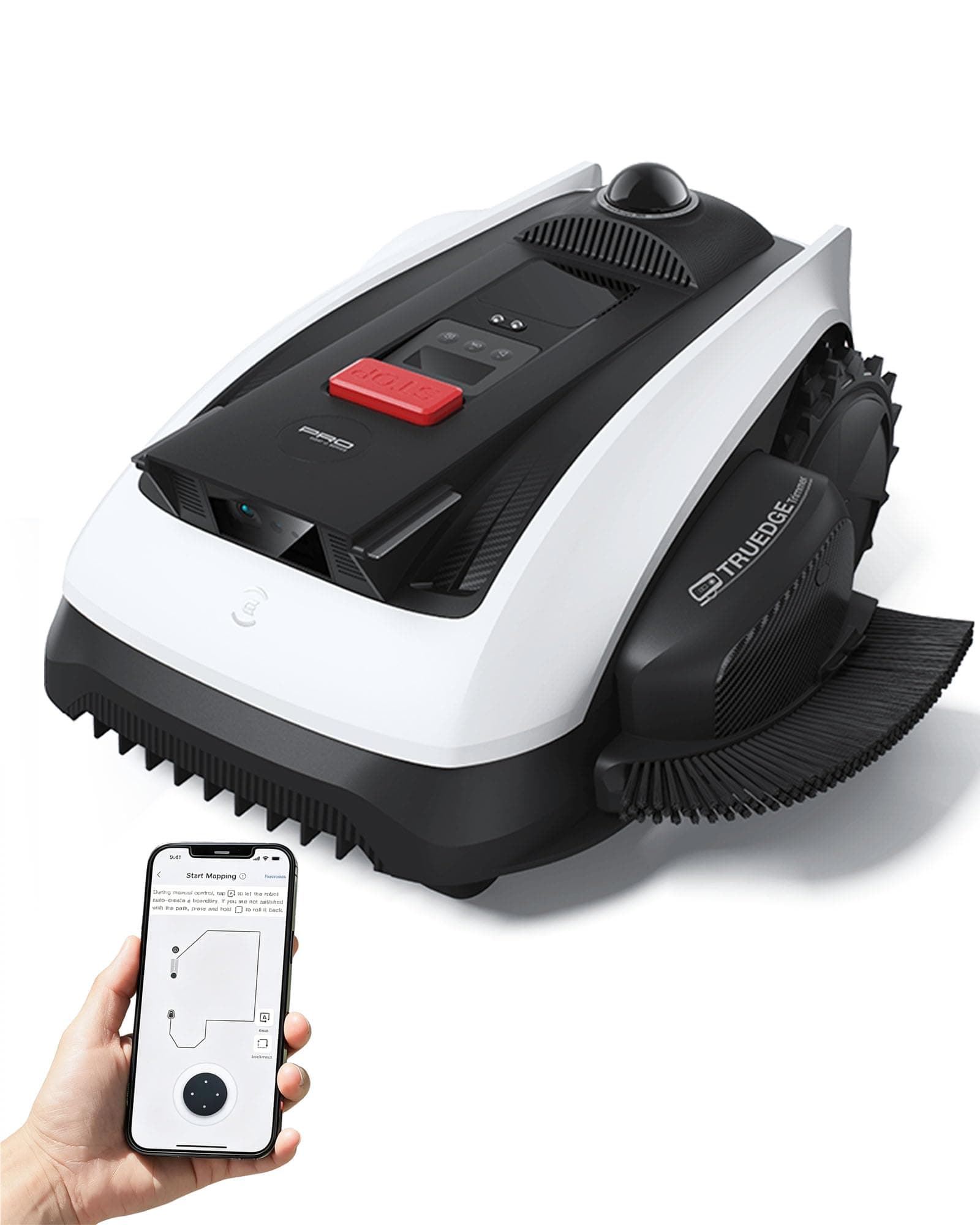 ECOVACS Goat O1000 LiDAR PRO Robot Lawn Mower, Wire-Free Mapping with LiDAR Navigation, AI Obstacle Avoidance, Built-in TruEdge Edge Trimmer, App Control, for Lawns Up to 1/4 Acre