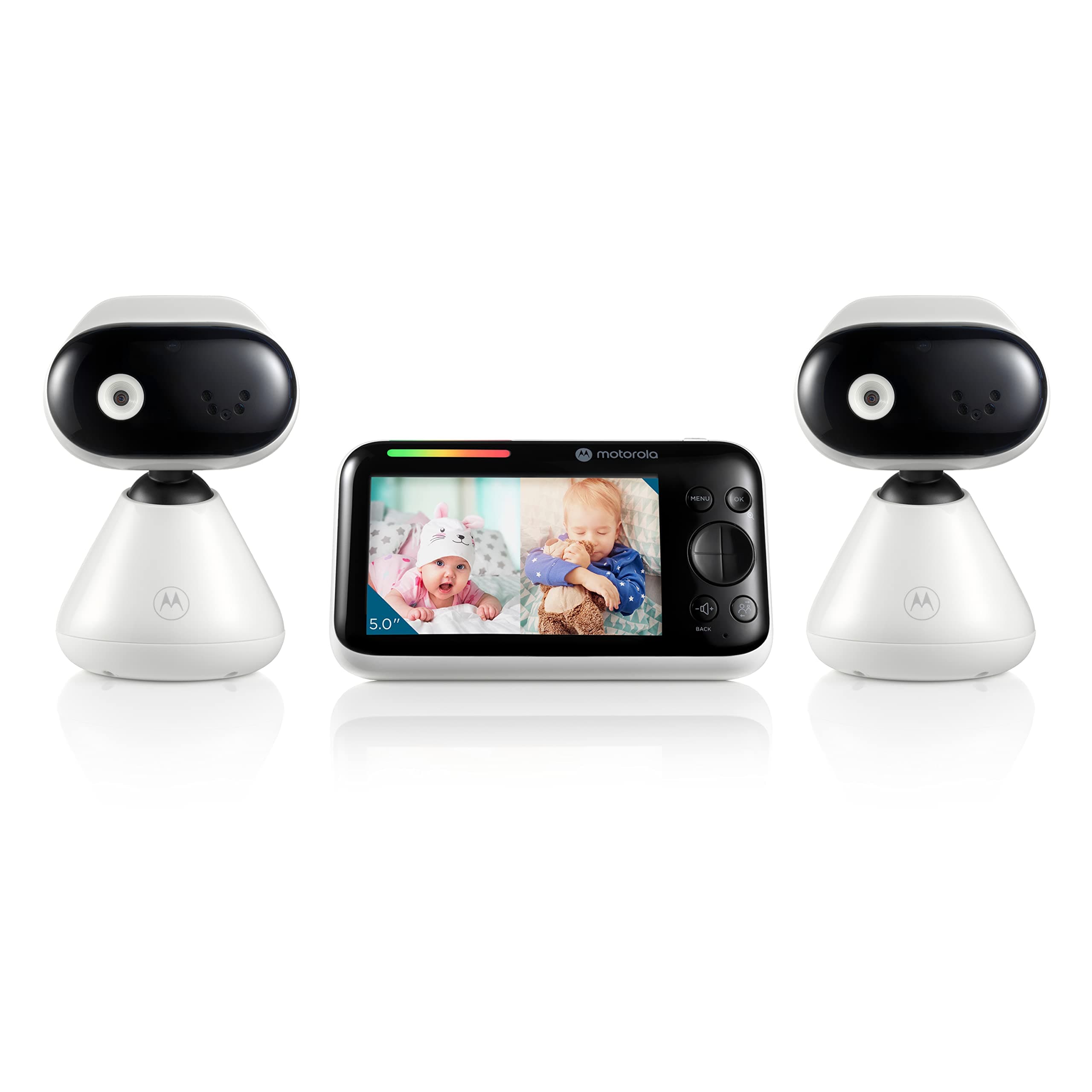 Motorola Baby PIP1500-2 - Indoor Video Baby Monitor w/ 2 Cameras, Parent Unit, Wall Mount, 1000-ft Range, Two-Way Audio, Room Temperature Monitoring