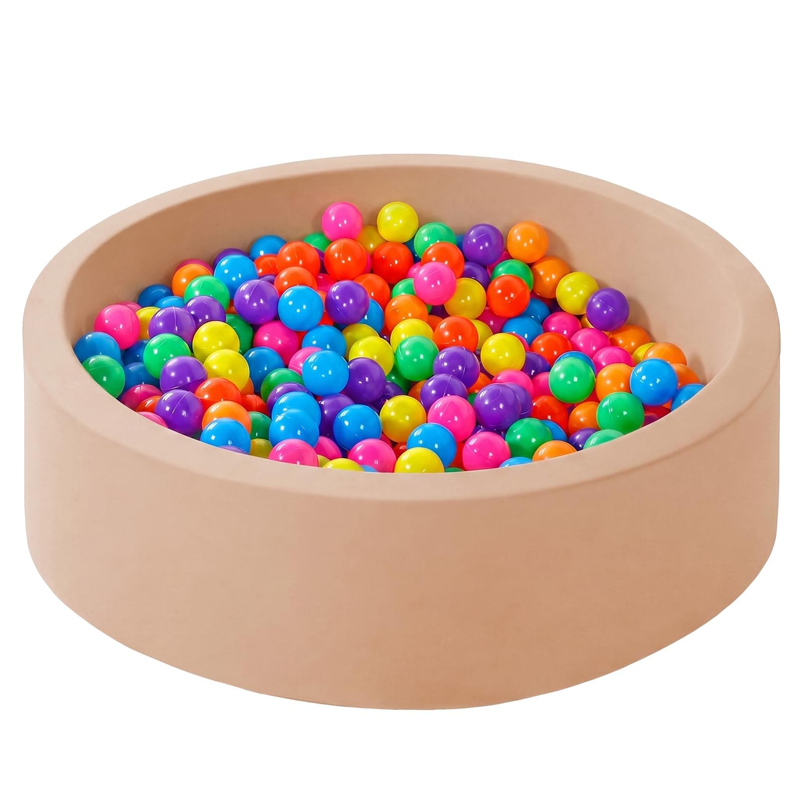 YAVAYI Ball Pit for Toddlers, Beige Kids Play Tent Ball Pool, No Balls