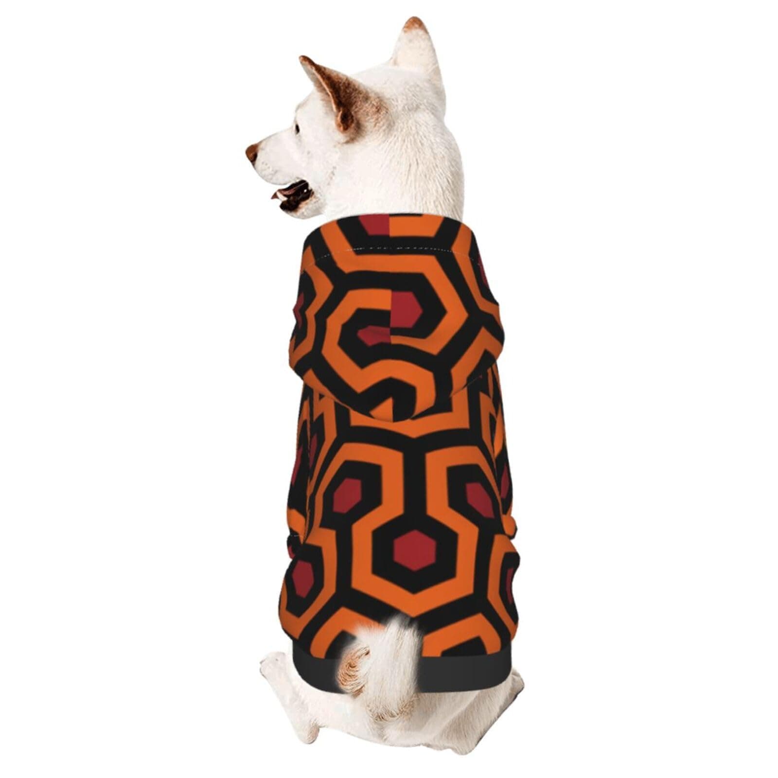 The Shining Overlook Hotel Dog Hoodie Breathable Stretchy Sweatshirts with Hat Warm Dog Clothes for Small Medium Large Dogs Medium
