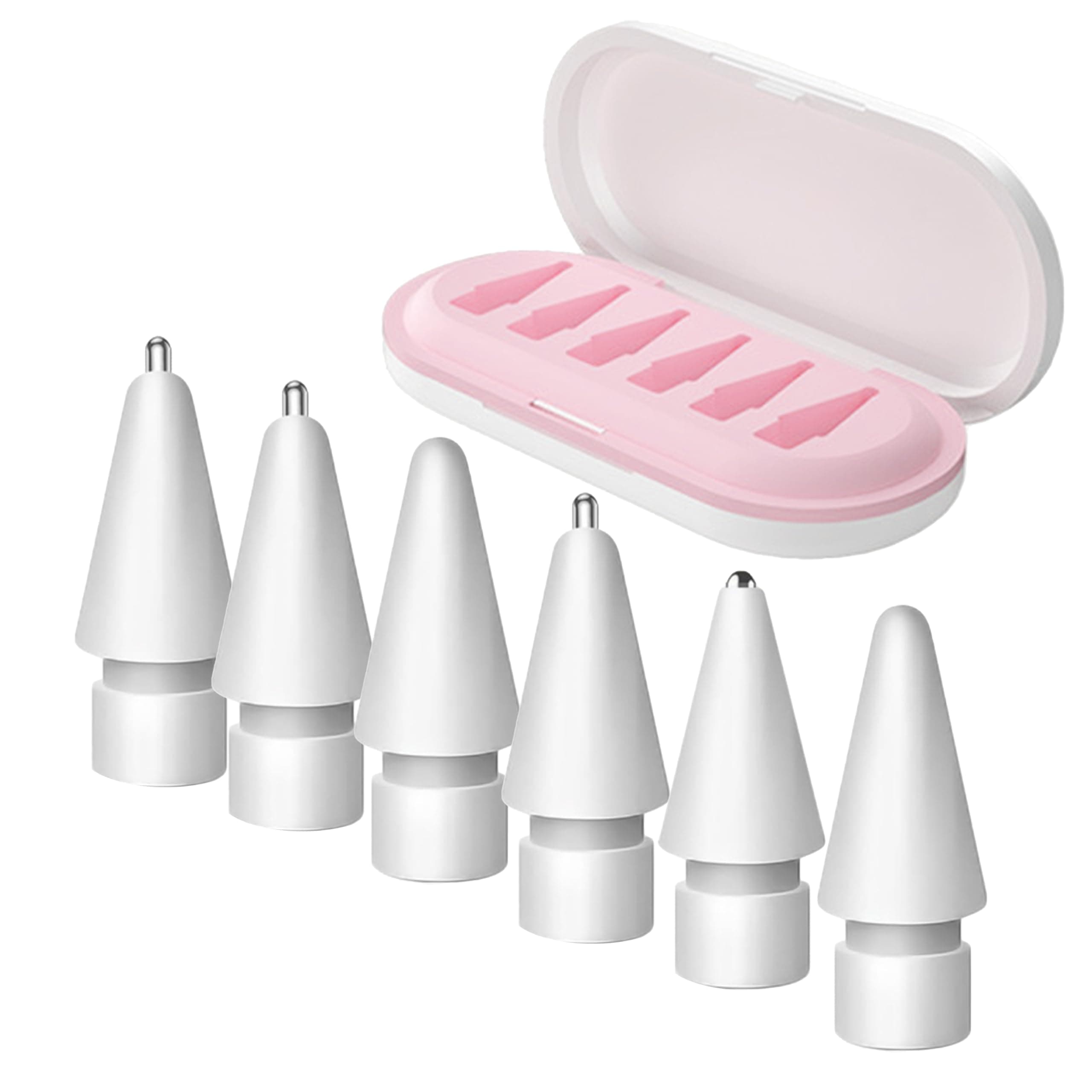 Upgraded Tips for Apple Pencil, Mix Replacement Pencil Tips for Apple Pencil 2nd/ 1st Gen/USB-C/Pencil Pro Tips,Pink Set(6PCS)