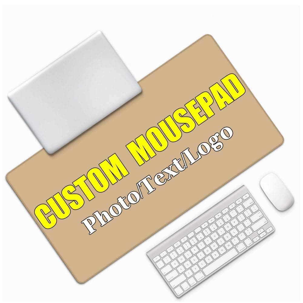 Jiposuhoe Customized Mousepad Design Your Picture Text Logo, Tan, 16x29.5in