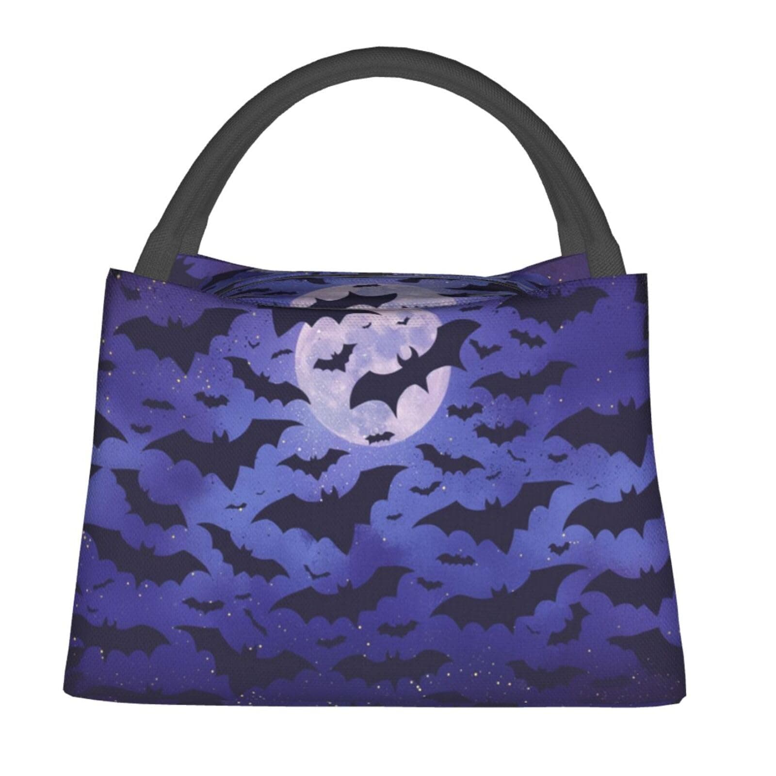 Turamurra Bat Moon Gothic Lunch Bag for Women, Girls, Kids, Reusable Insulated Lunch Box for Work, Office, Picnic, Travel, School, Gifts