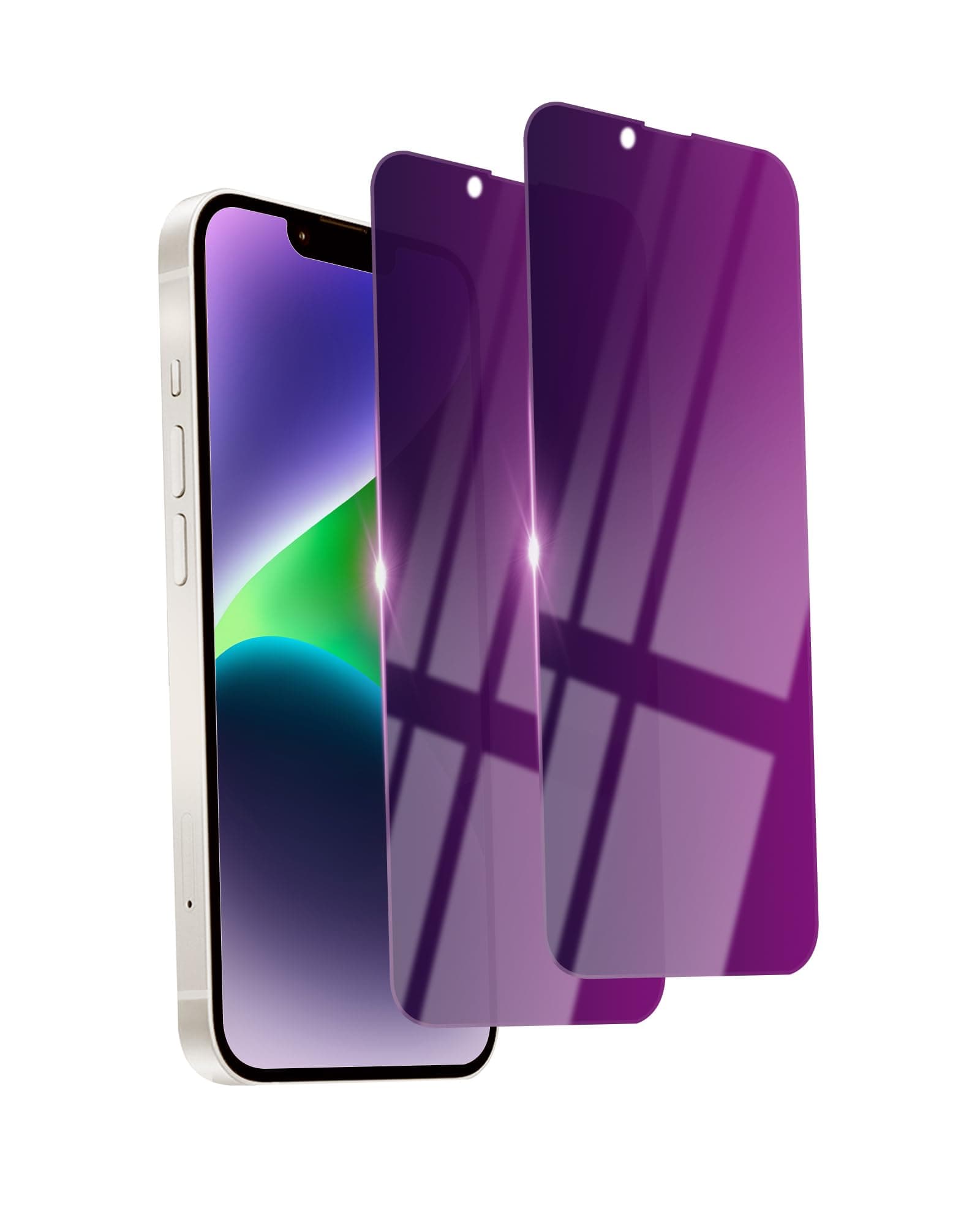 Ifaeveus 2 Pack Privacy Screen Protector for iPhone 13 Pro Max/14 Plus Tempered Glass 6.7inch Private Saver Anti-Spy Anti-Blue Light Anti-Scratch Full Coverage