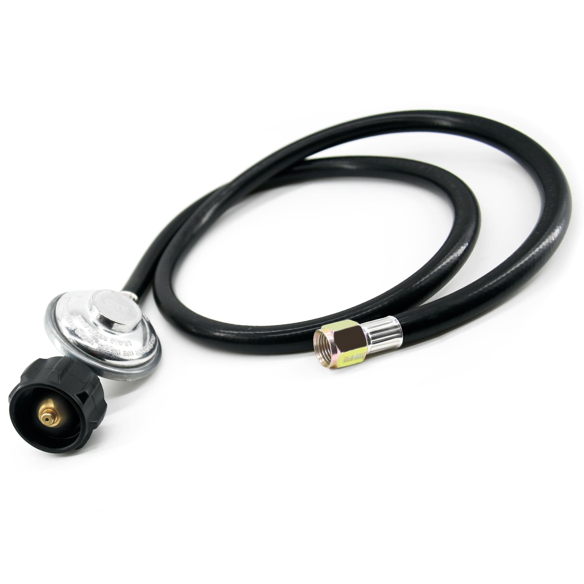 lgnovate 3FT Propane Regulator and Hose – Low Pressure LP Gas Hose with QCC1 Tank Adapter & 3/8" Female Flare Fitting – Replacement Regulator for Gas Grill, Heater, and Fire Pit Table