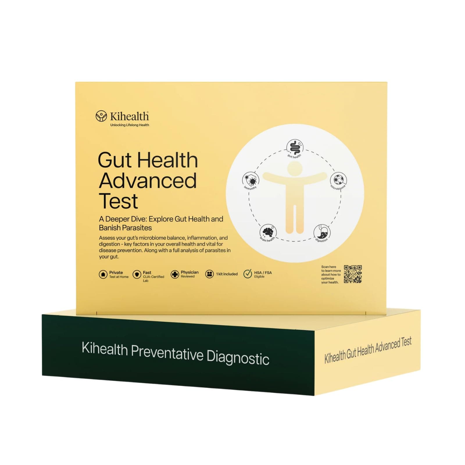 Kihealth Gut Health Advanced Test - At-Home Comprehensive Stool Analysis