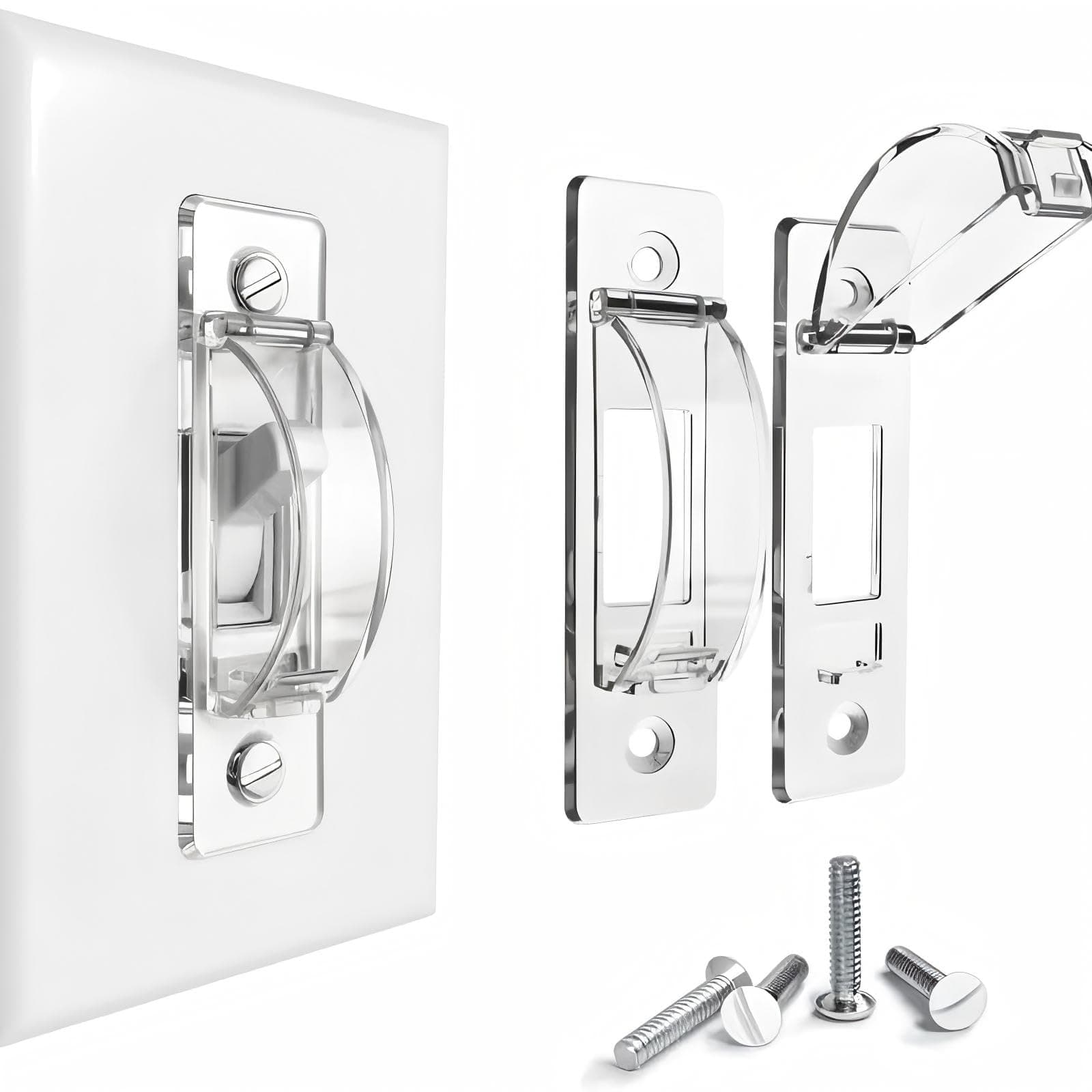 Child Proof Light Switch Cover Guard, 2 Pack Toggle Switch Lock, Clear
