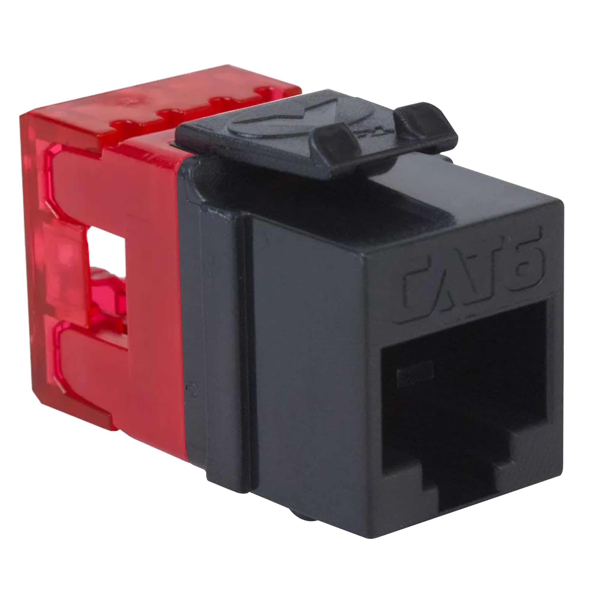 ICC CAT6 Keystone Jack for HD Style Wallplate or Patch Panel - RJ45 - UL Listed Ethernet Cable Connector - PoE++ Rated - JackEasy Termination Tool, 110 Punch Down Tool - Black - Pack of 1