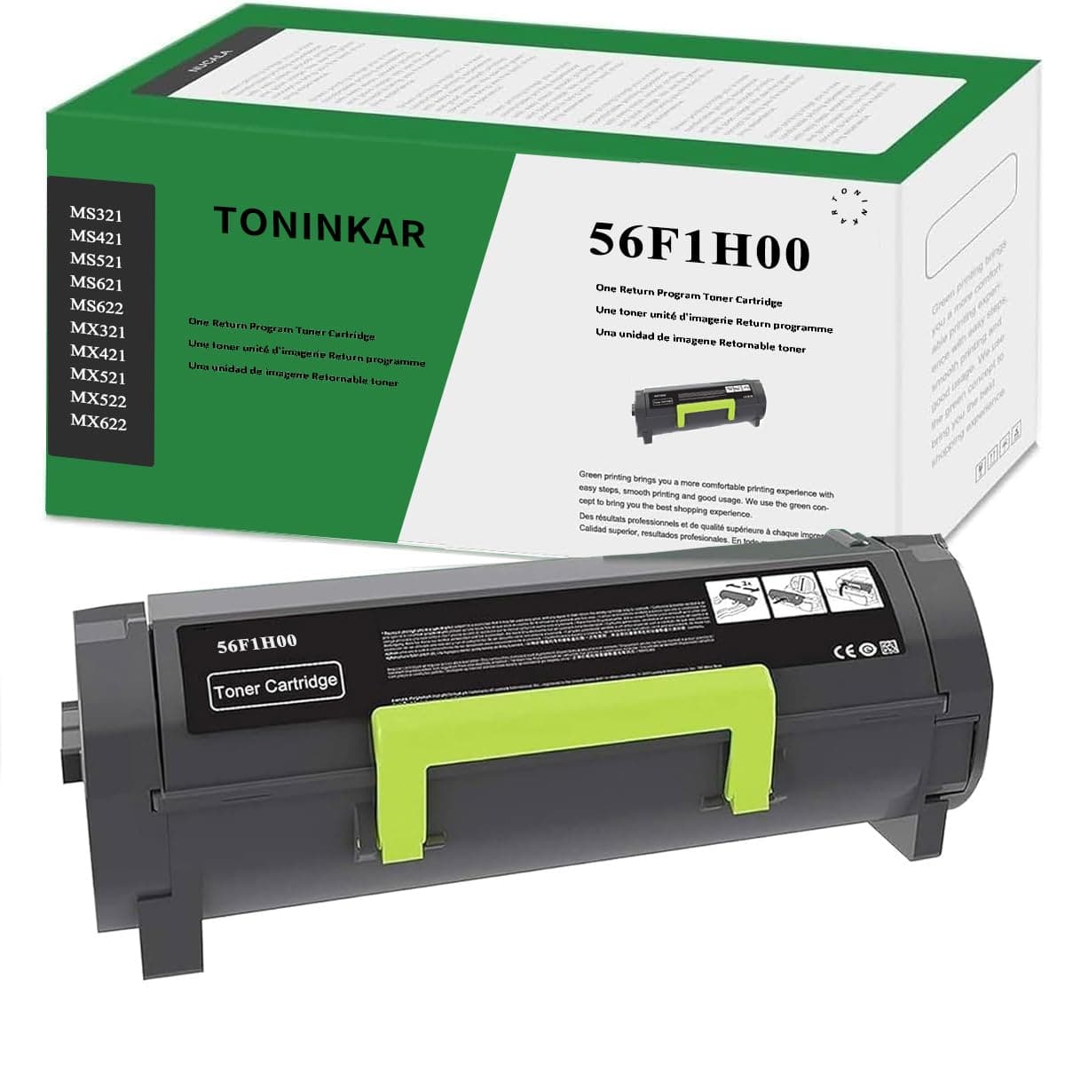 56F1H00 Toner Cartridge Replacement for Lexmark 56F1000 56F1H00 MX622ade MX622adhe MS621dn MS622de MX321adn MX521de MS321dn MS421dn MS421dw MS521dn MX522adhe Printer