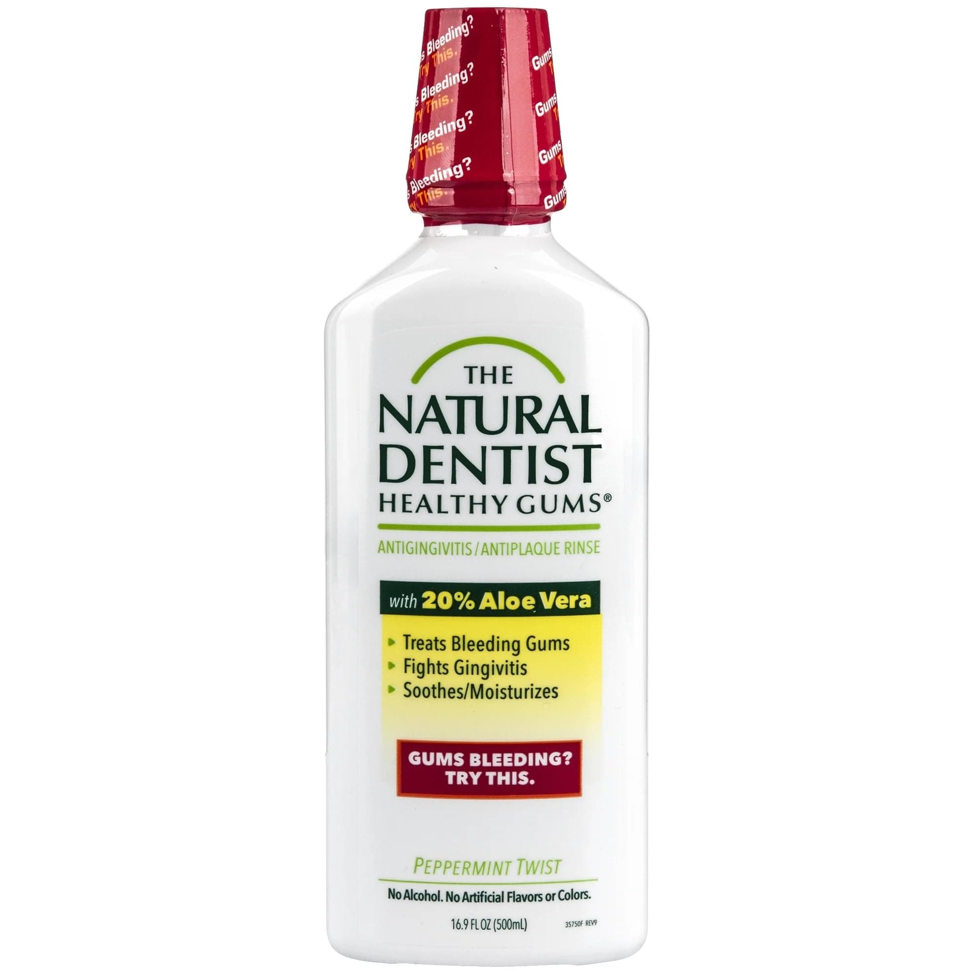Natural Dentist Healthy Gums Antigingivitis Rinse Peppermint Twist 16.9 Ounce (Pack of 2)