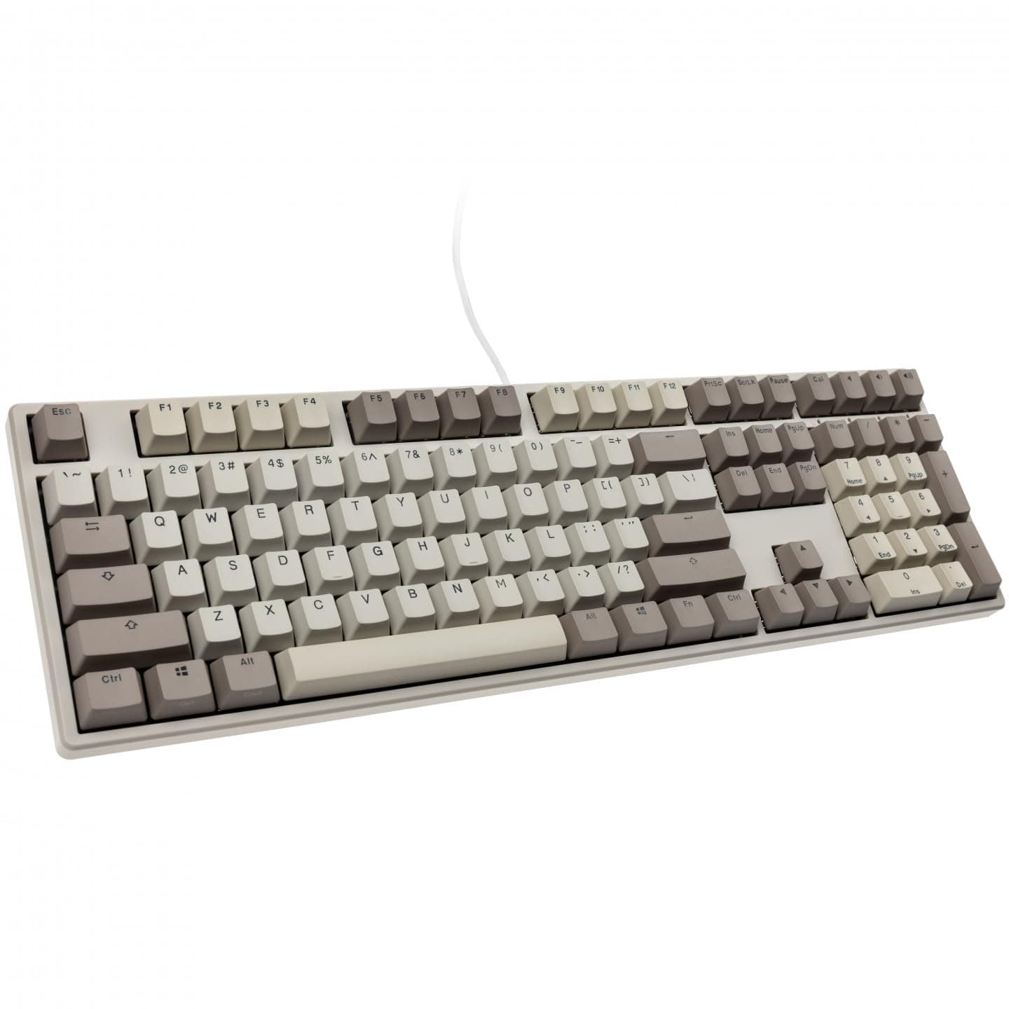 Ducky Origin Vintage Partial Hot-Swappable Mechanical Keyboard, Cherry MX Red Switches, Double-Shot PBT Keycaps, Dual-Layer PCB, Detachable USB Type-C Cable, Full-Size (104 Keys)