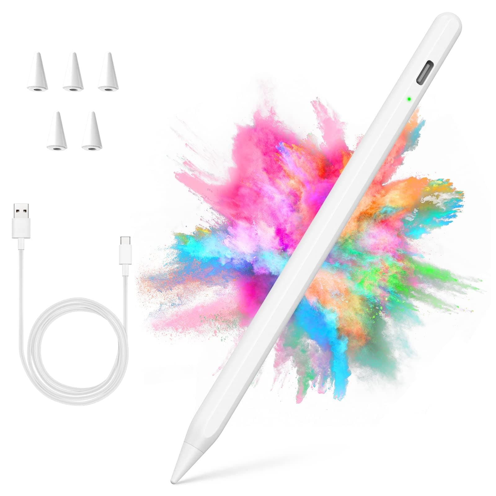 Stylus Pen for iPad 2018-2023, Active Pencil for Apple iPad 10th/9th/8th/7th/6th Generation, iPad Pro 11/12.9 inch, iPad Air 5th/4th/3th Gen, iPad mini 6th/5th Gen with Palm Rejection Writing/Drawing