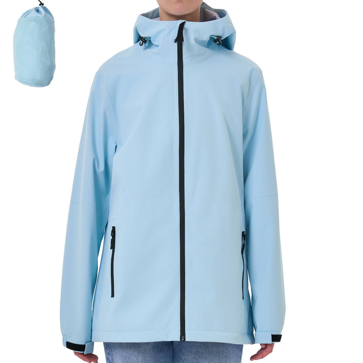 ACCNUO Women's Rain Jacket,Rain Coat,Waterproof Windbreaker With Hood,Lightweight Spring Jacket for Outdoor Cycling Hiking
