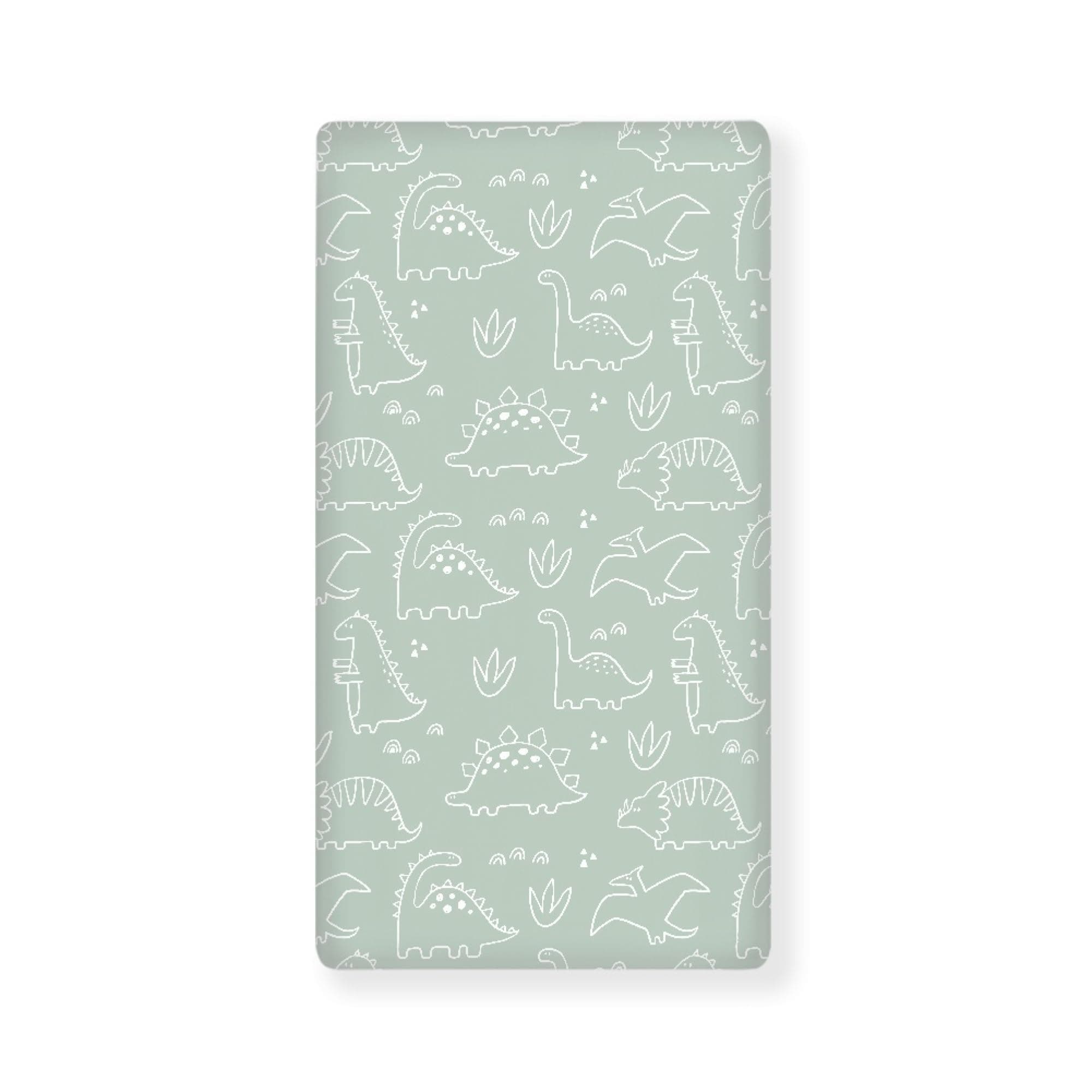 Winpema Cute Dinosaur Print Fitted Crib Sheet Dinosaur Baby Crib Sheet Fit Standard Crib and Toddler Mattress,Crib Mattress Sheets for Boys Girls 28"x52"