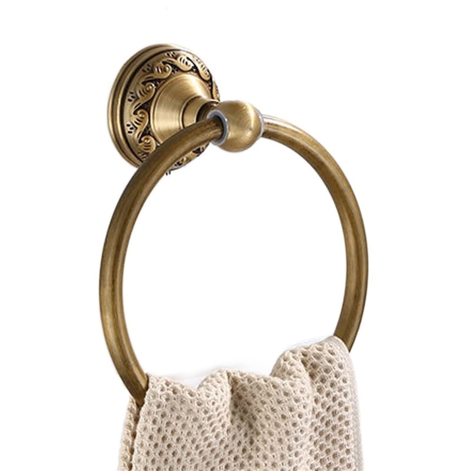 Towel Holder,Towel Ring,Bathroom Towel Rack, Aluminum Wall Hanging Circular Towel Ring Towel Rack Classic Bathroom Accessories