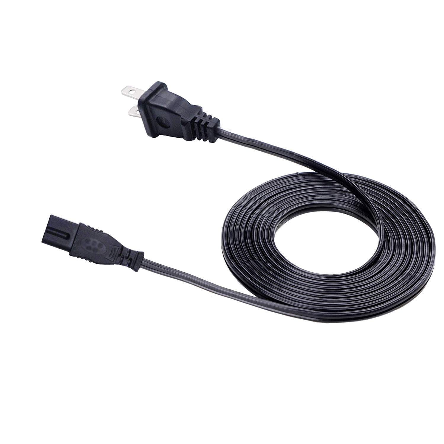 Polarized Power Cord Replacement for Vizio Sound Bar 2.1 SB362an-f6 SB3621n-E8M SB3621N-E8 SB3621n-E8B SB3821-C6 SB3621n-G8 8Ft 2 Prong Power Cord AC Cable