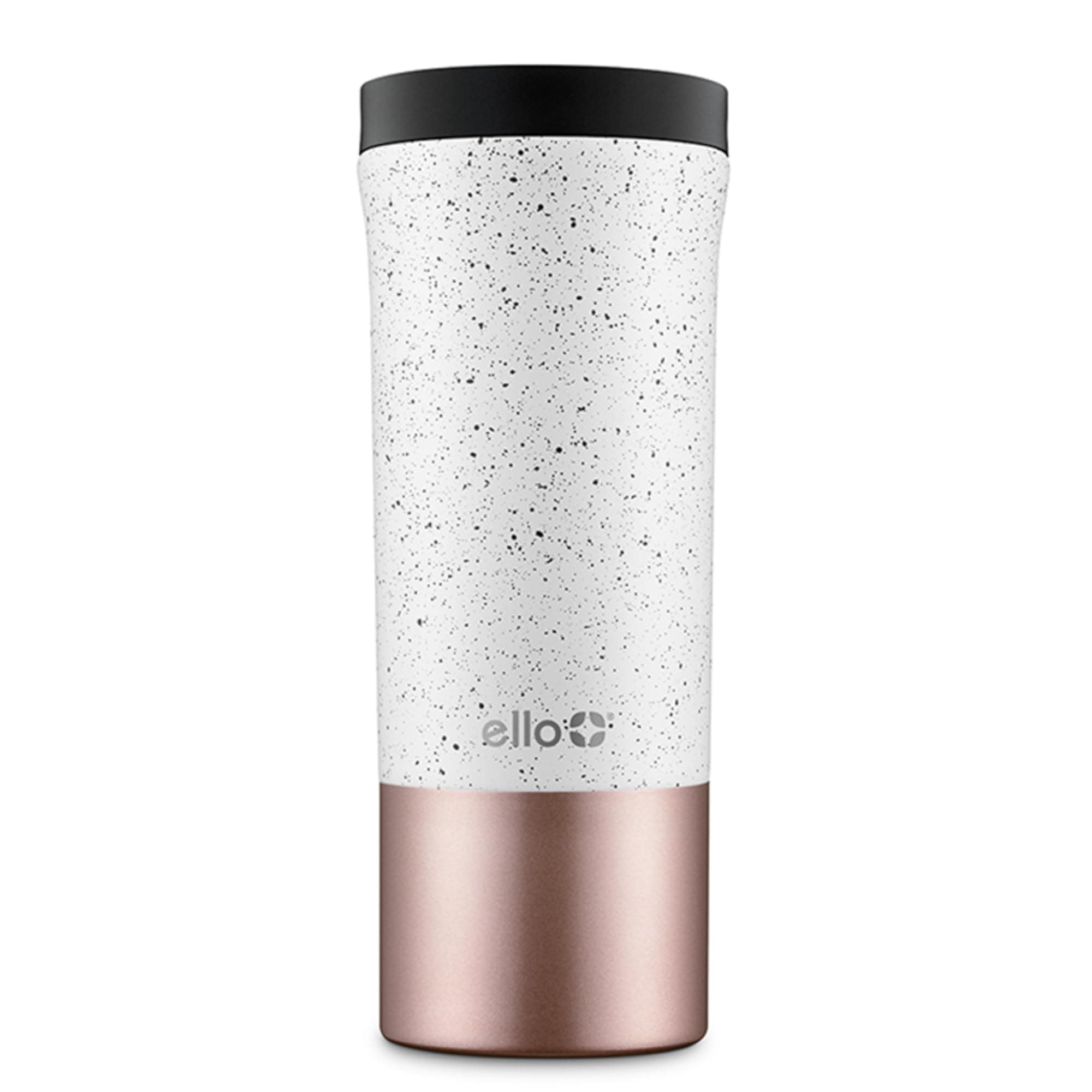 Ello Miri Vacuum Insulated Stainless Steel Travel Coffee Mug - Travel Tea Mug, 16 oz, Speckle Rosegold