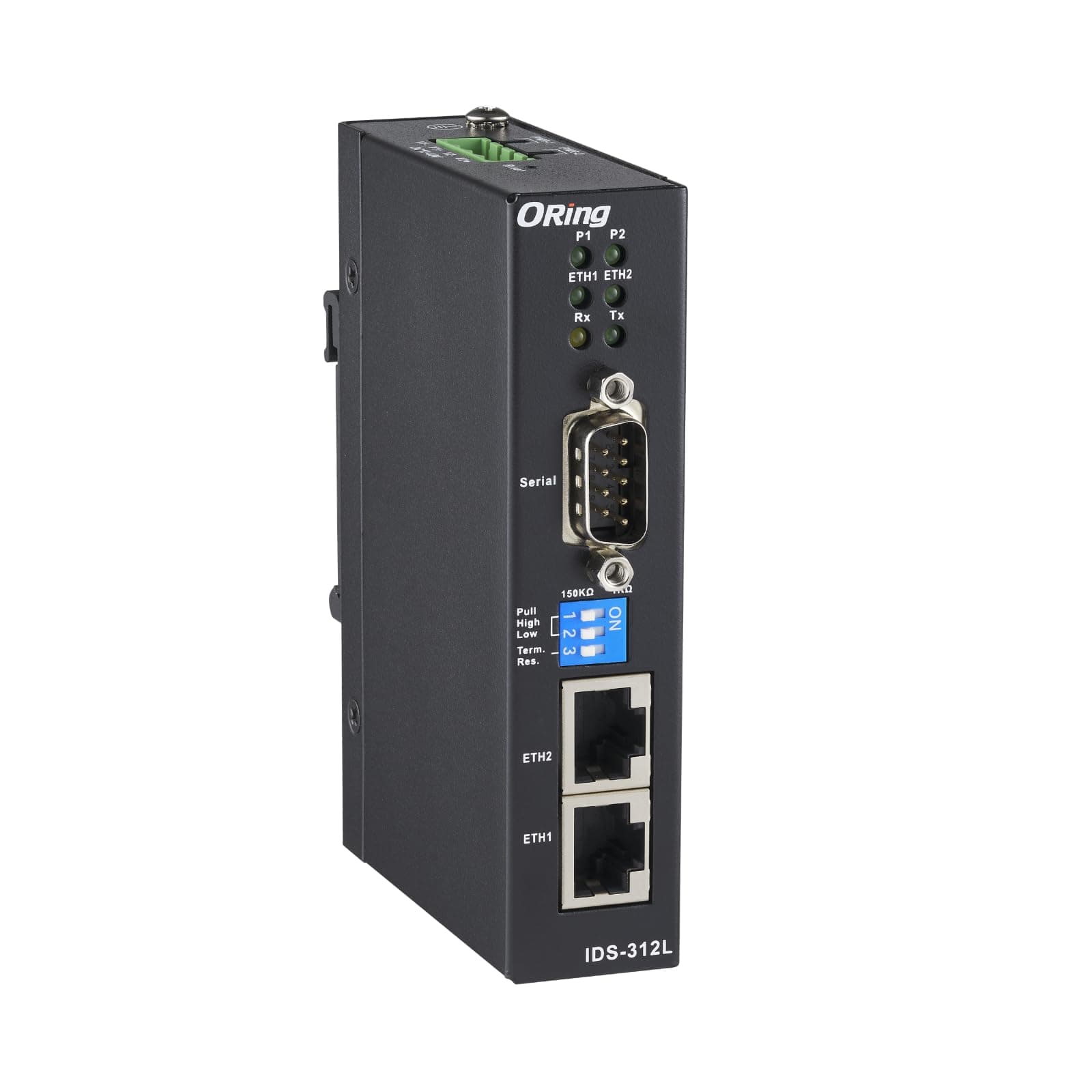 IDS-312L Serial-to-Ethernet Modbus Gateway, 2 10/100 Ethernet, RS232/422/485, DB9, ORing Industrial Networking