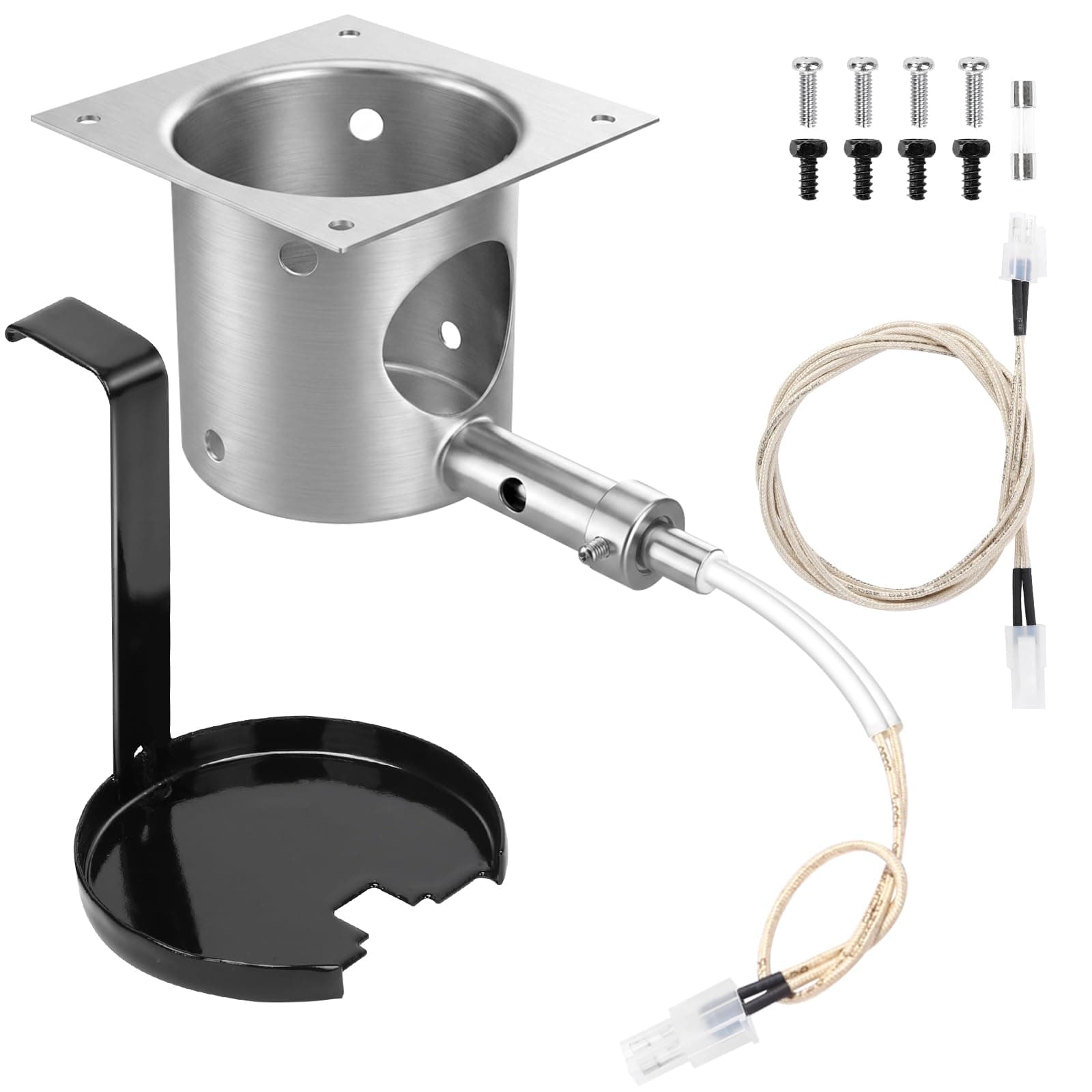 QuliMetal 304 Stainless Steel Fire Burn Pot and D2 Hot Rod Ignitor Kit