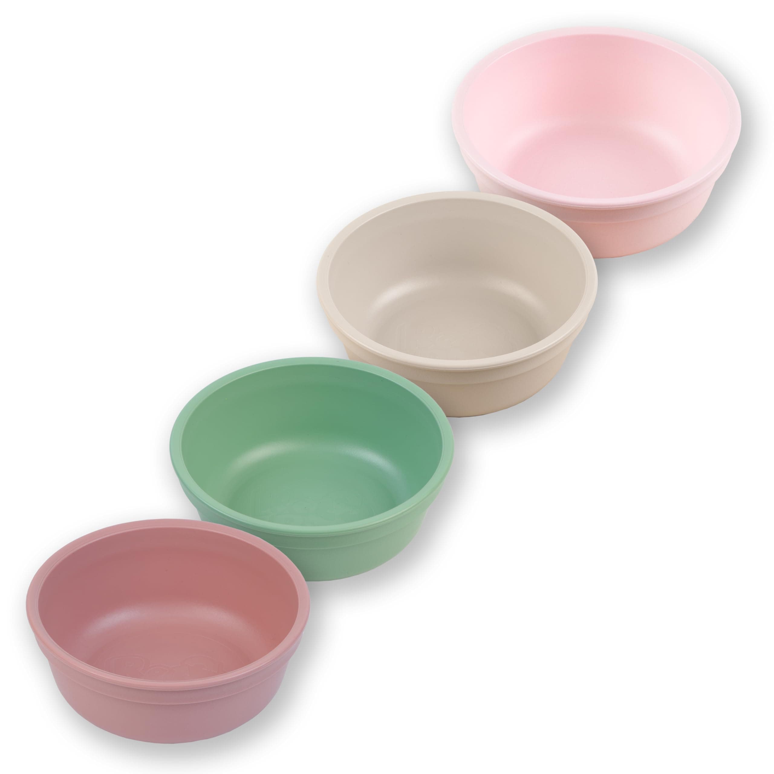 Re-Play 12 oz. Toddler Bowls Set of 4 - Kids Deep-Walled, Durable & Reusable Snack and Meal Bowls, Dishwasher & Microwave Safe, BPA-Free, Made in USA from Recycled Plastic, Desert Roses