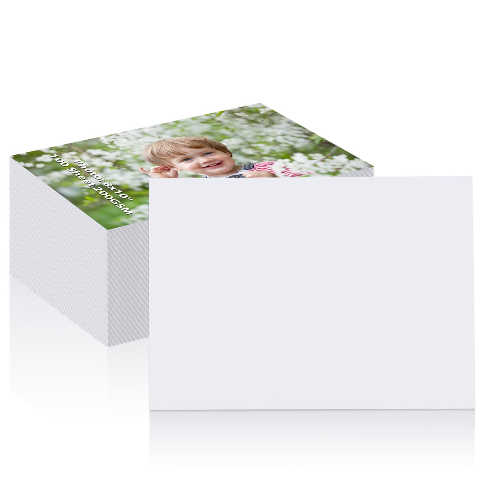 Schliersee 8x10 Glossy Photo Paper, 50 Sheets, 200 GSM, Fit for 8x10, 6x8, 5x7, 4x6, 3.5x5 inch Pictures, Inkjet Printers