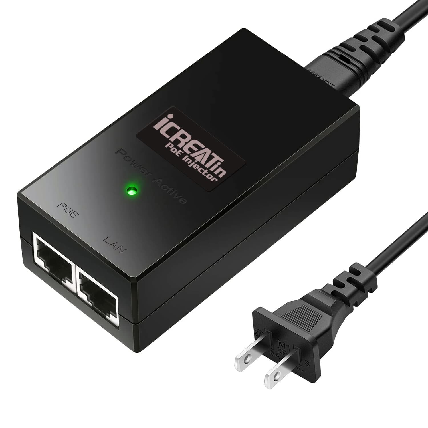 Gigabit POE Injector, 48V 15.4W Power Over Ethernet, IEEE 802.3af Compliant, 10/100/1000Mbps, Compatible for TP-Link TL-POE150S, TRENnet TPE-113GI