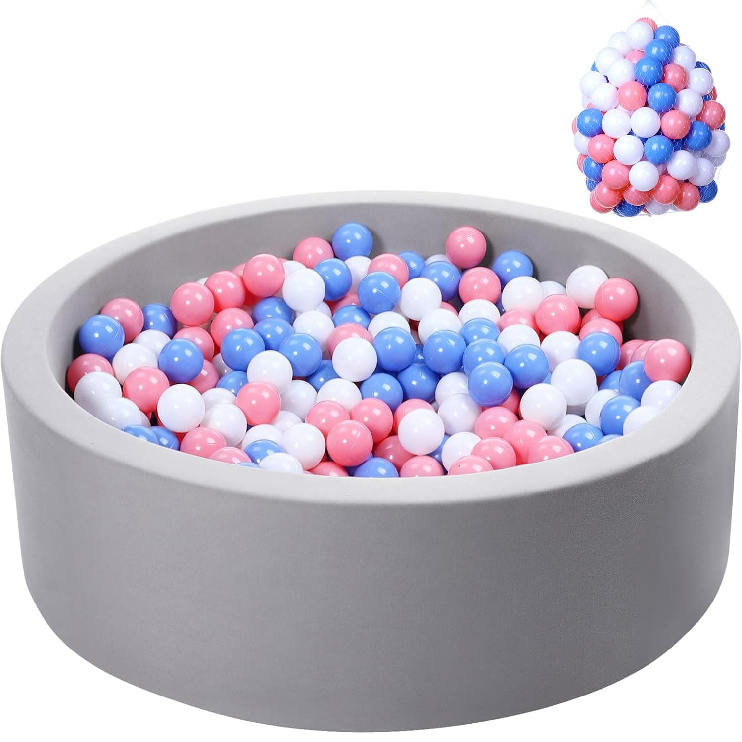 YAVAYI Ball Pit for Toddlers with 100 Balls, Grey Kids Play Tent Ball Pool