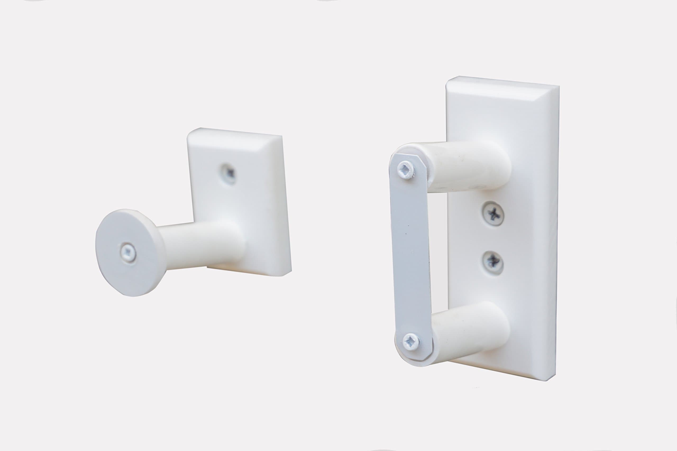 KR Ideas Standard Horizontal Wall Mount for a Musket Rifle with A Security Bracket (Made in The USA) (White)