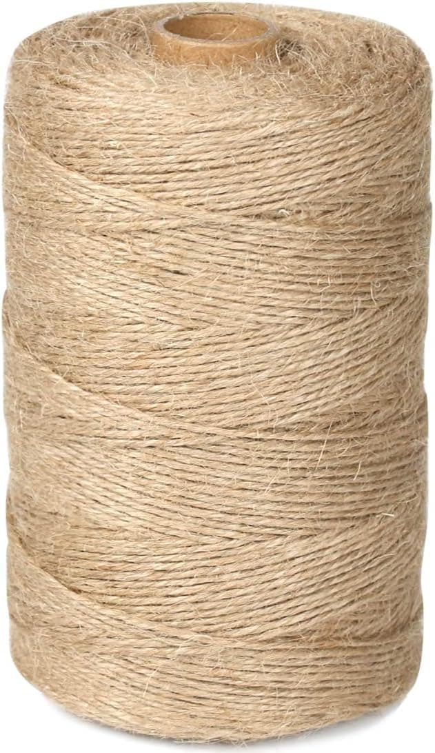 PerkHomy 1100 Feet Jute Twine 2mm Natural String for Crafts, Gardening, Gift Wrapping, Art Decoration, Packing (1100FT * 2mm * 3 Ply)