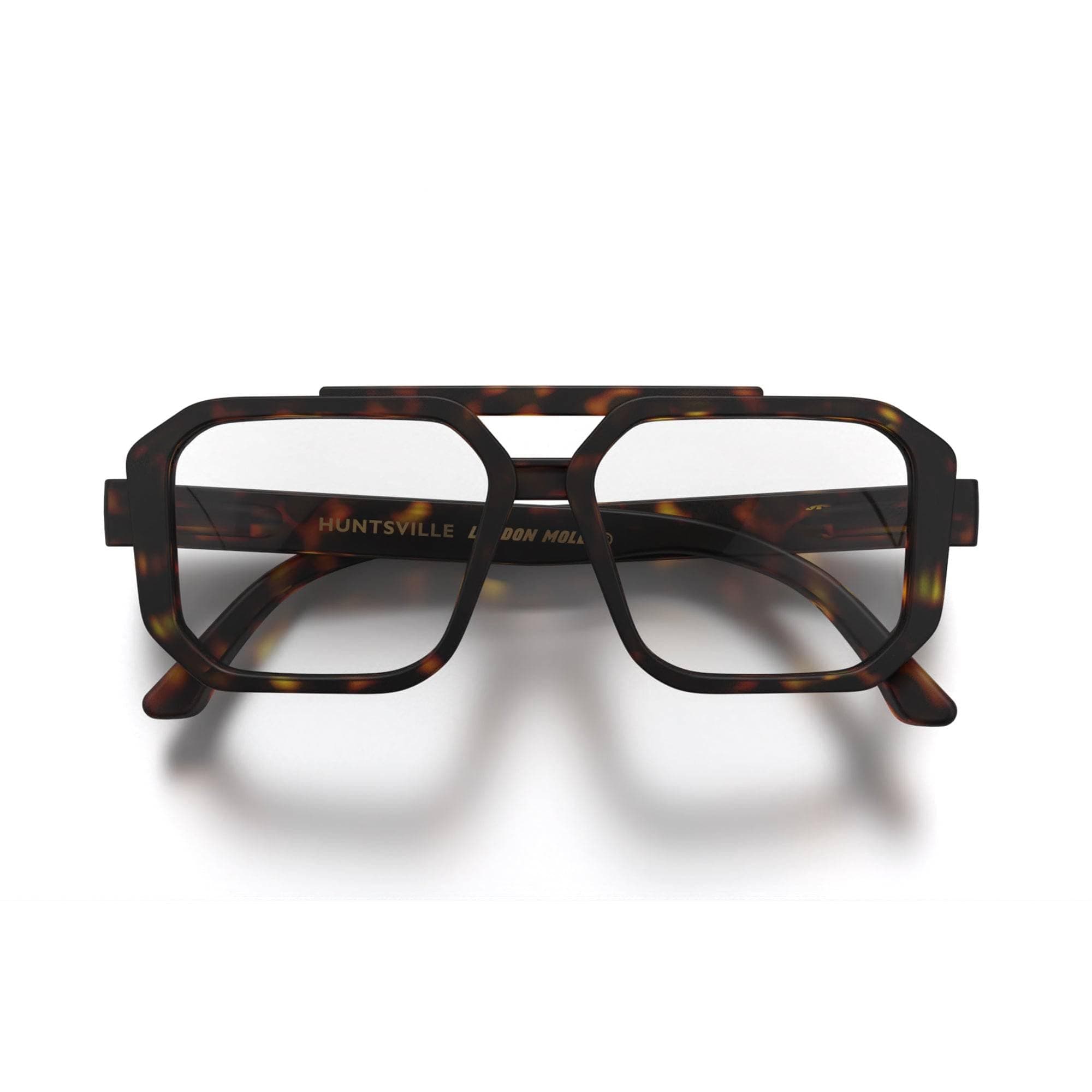 LONDON MOLE Huntsville Reading Glasses Cool Square Reading Devices Men Women Unisex Spring Hinges, Rubberized tortoiseshell, 137 x 49 x 39 mm