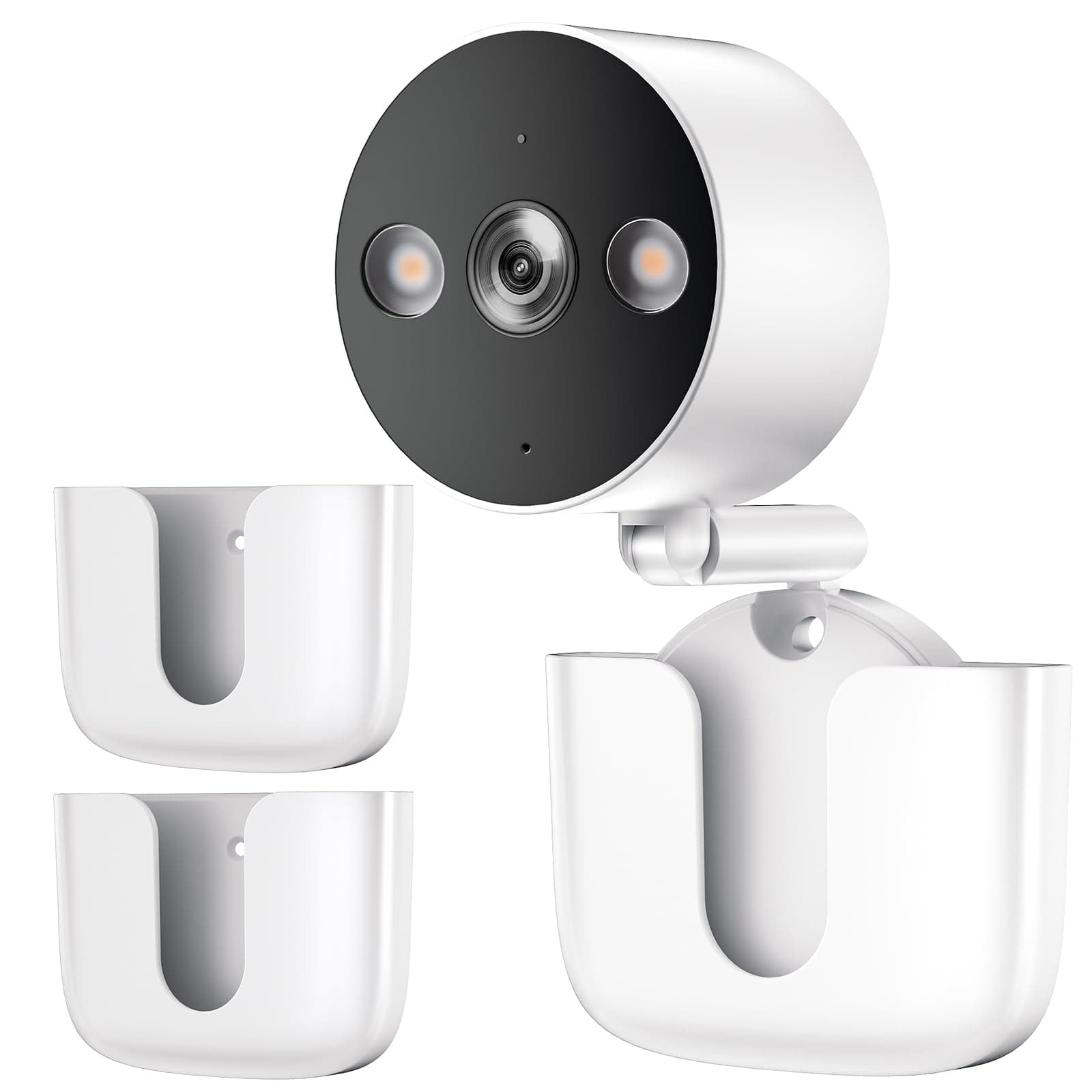 Dukoyb No Drilling Tapo Camera Mount,Compatible with Tapo Link Camera C120,Adhesive Mounting Holder,Easy to Install for TP Link Indoor/Outdoor Security System,White (2Pack)