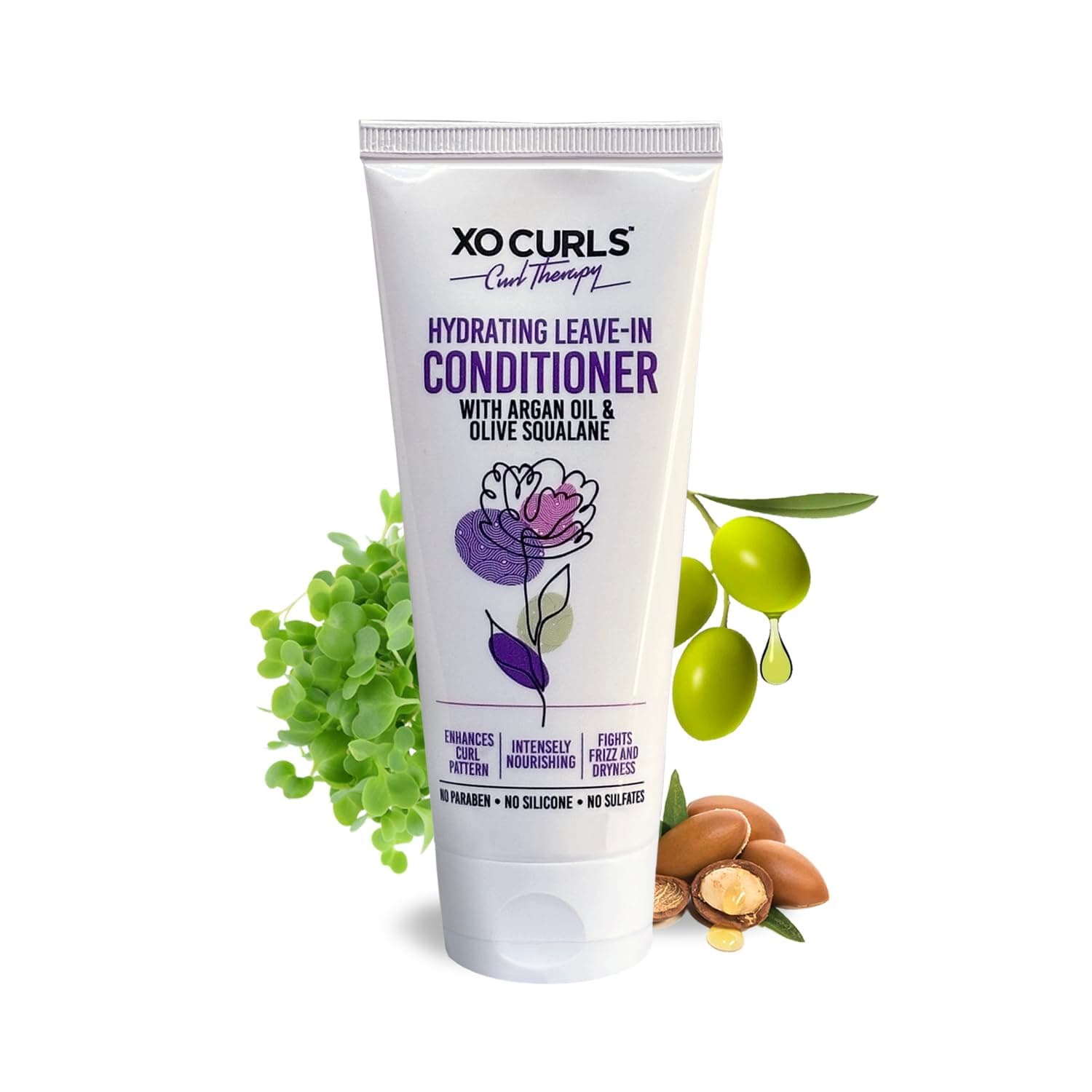 Grehge ing Leave In Conditioner With Argan Oil And Olive Squalane; A Curly Hair Therapy Range That Gives Women & Men Frizz-Free, Soft Natural Curls 100 Ml (Pack Of 1) White