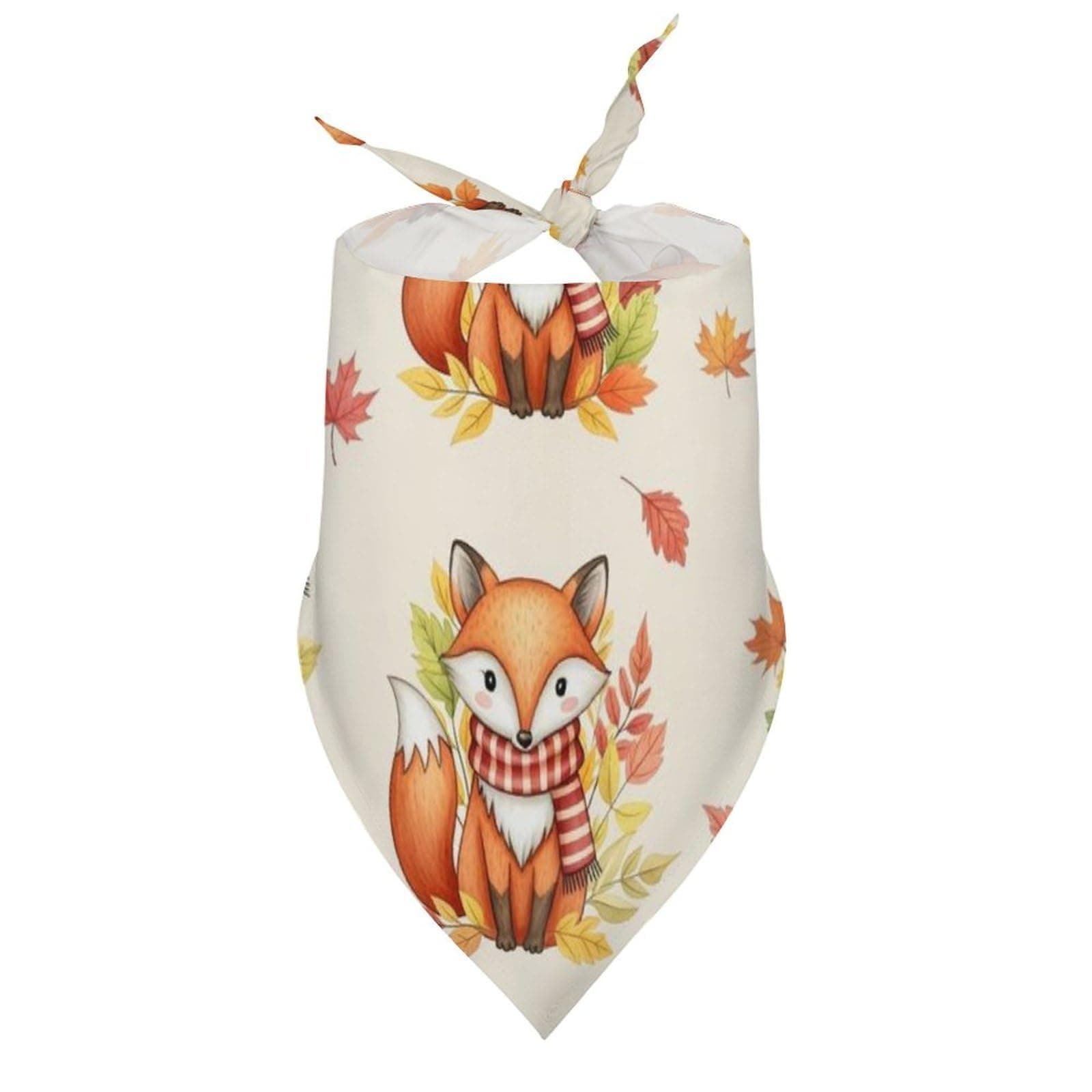 Aiyoolee Fall Bandanas for Dogs, Compatible with Fall Maple Leaf Autumn Foxes Soft Bibs Adjustable Triangle Scarf for Small Medium Large Pet Costume