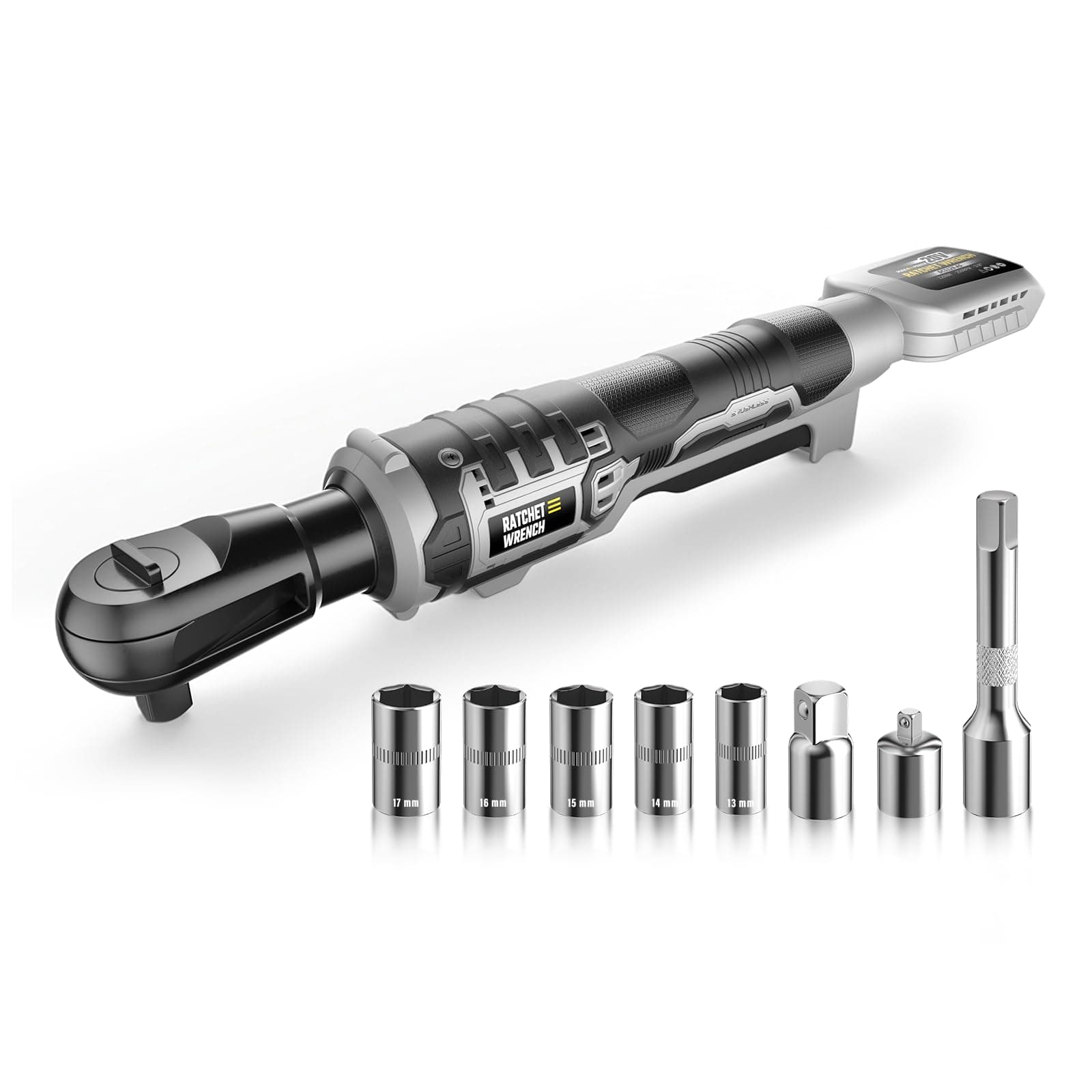 3/8" Cordless Ratchet Wrench Fit DEWALT 20V Battery, 88Ft-lbs(120N.m)500RPM