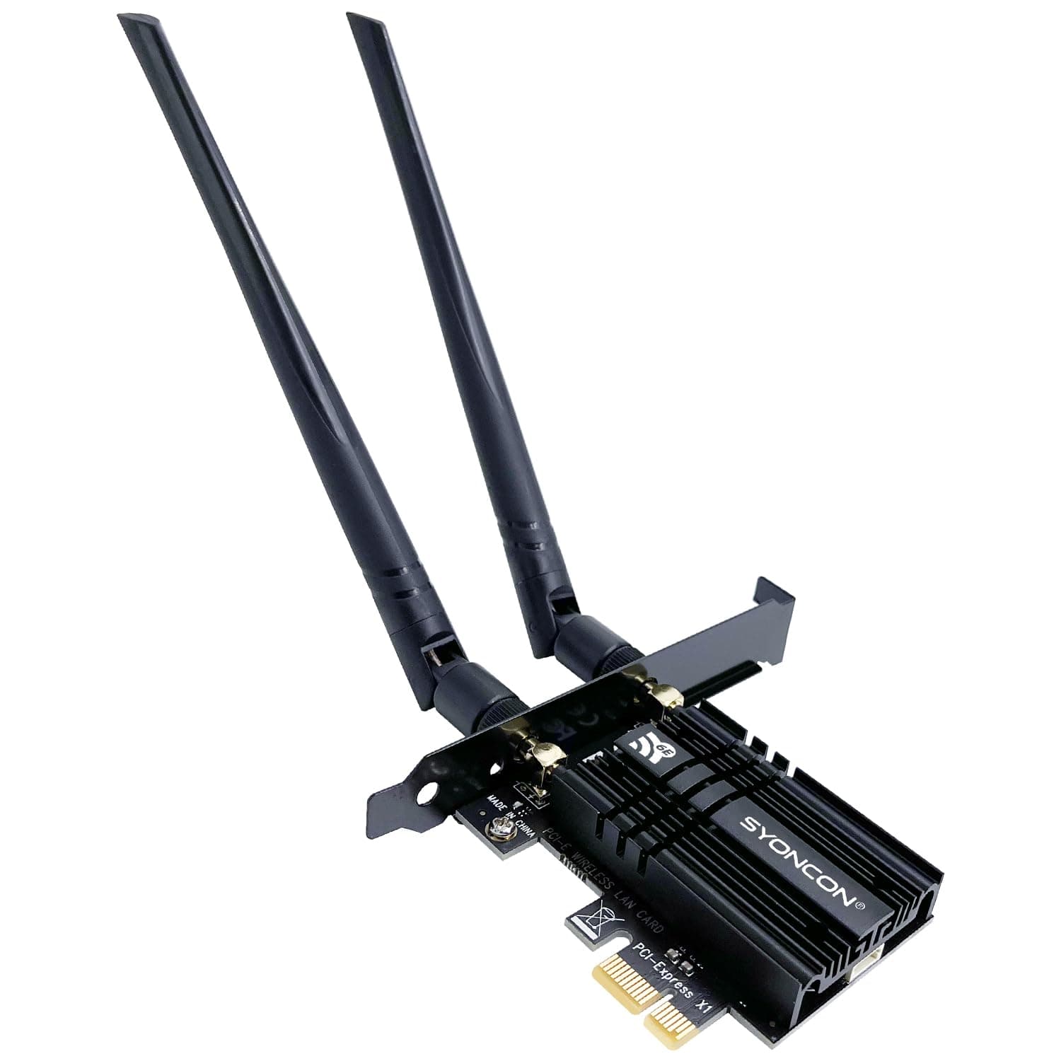 SYONCON PCIe WiFi Card for PC, Intel AX210 Wi-Fi 6E Chip with Bluetooth 5.3