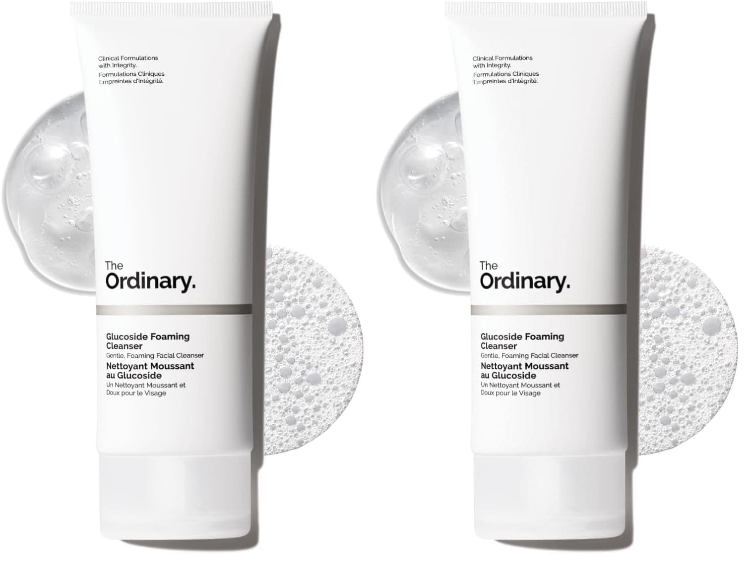 The Ordinary Glucoside Foaming Cleanser, Gentle Foaming Face Wash for All Skin Types Including Sensitive Skin, 150 ml (Pack of 2)