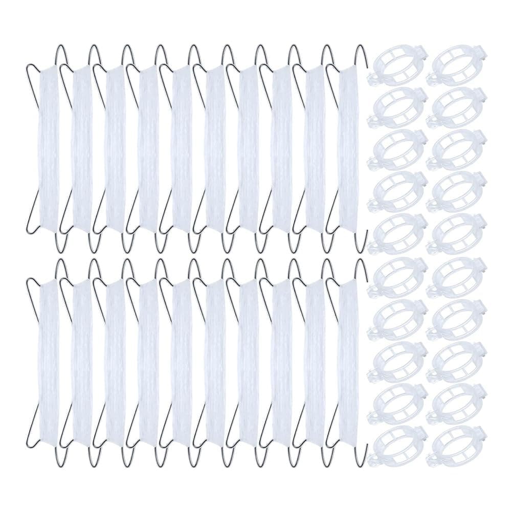 pizarra 40pcs Tomato Hooks with String, Tomato Support Hooks, Tomato Holder Hooks & Plant Support Clips with 33.3ft Twine Easy to Use