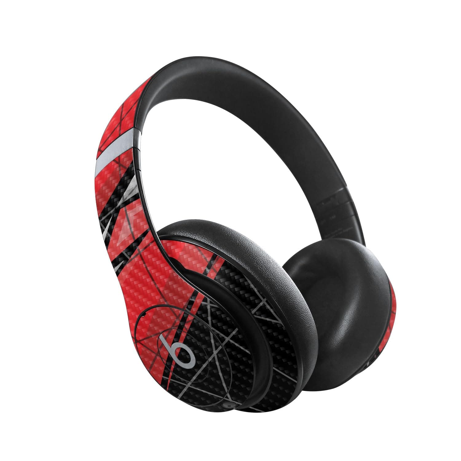 Carbon Fiber Headphone Skin Compatible with Beats Studio Pro - Polygon Grunge - Premium 3M Vinyl Protective Wrap Decal Cover - Easy to Apply | Crafted in The USA by MightySkins