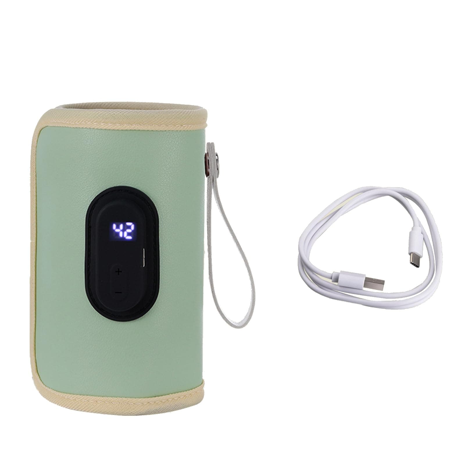 Nursing Bottle Sleeve with Digital Display, Portable Milk Bottle Warmer Multifunction Constant Temperature Cover Insulated Bag for Baby Bottles Lcd Display Warmer Fast Charging Outdoor Car Travel