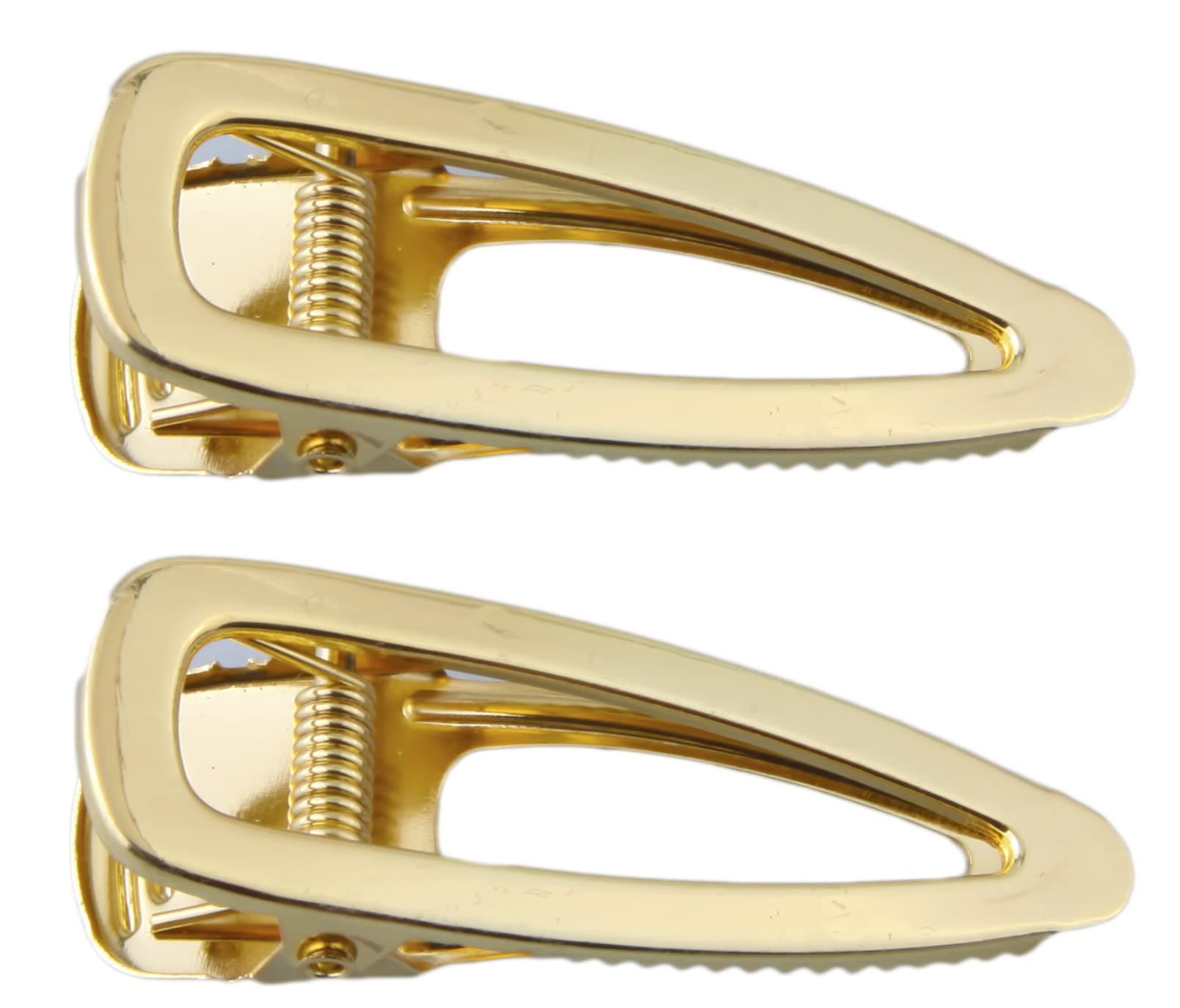 MAHAVIMOKSA 20pcs KC Gold Alligator Hair Clips Metal Barrettes Hair Clips for Women and Girls DIY Craft (60x20mm Tear Drop)