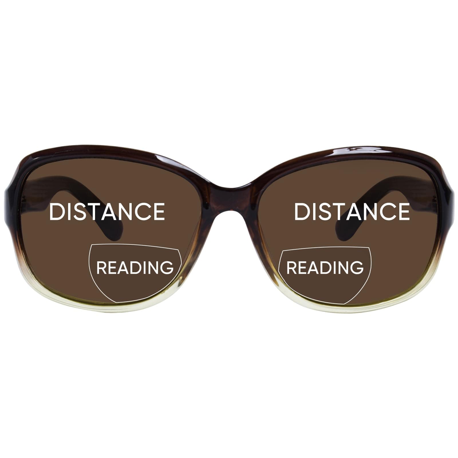 ZESAKER Bifocal Sunglasses for Women Oversized Reading Sunglasses Trendy Outdoor Readers Sun glasses UV400 Protection (Brown, 1.5)